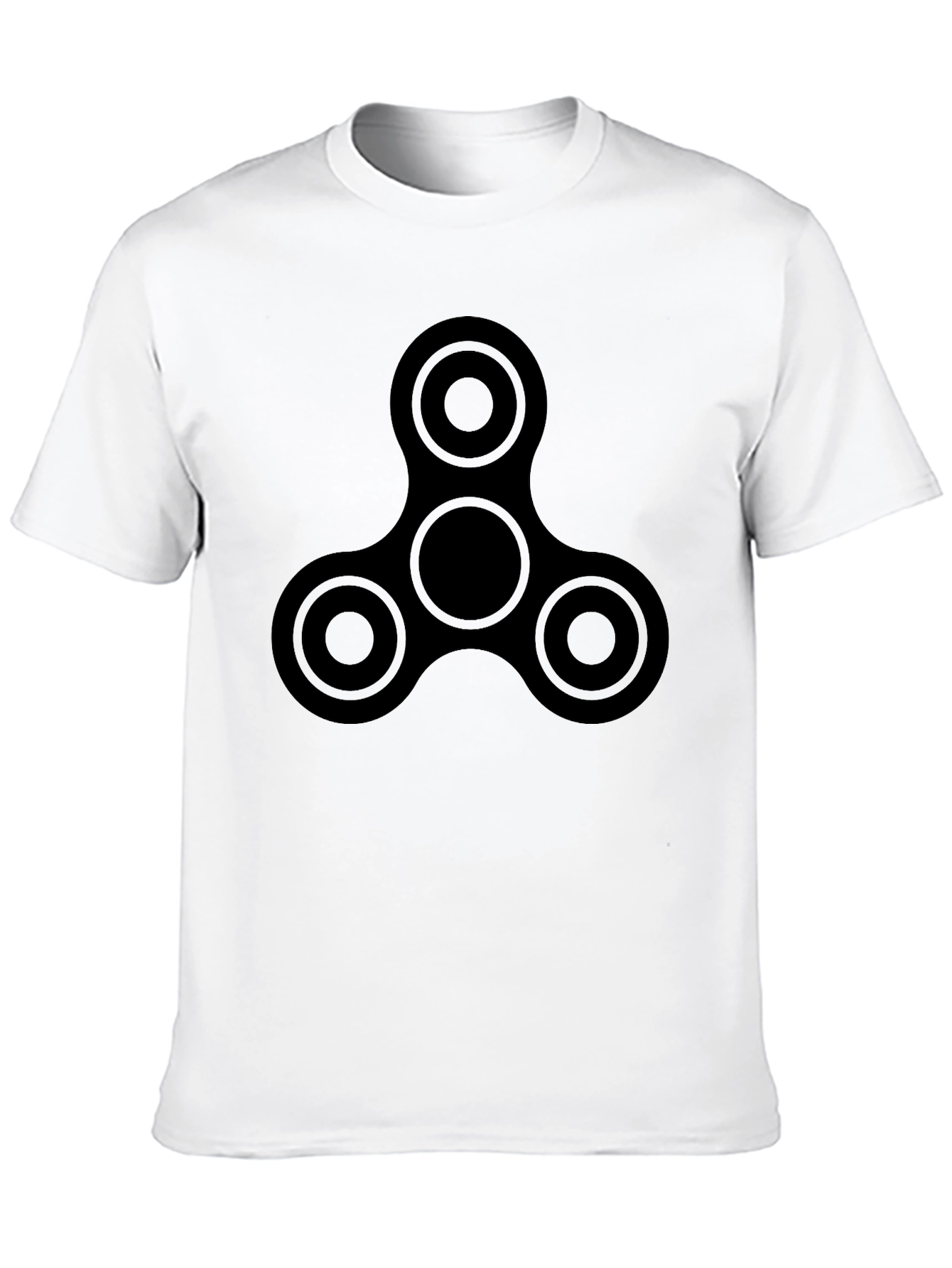 Fidget Spinner Graphic Tee - Black Casual Shirt