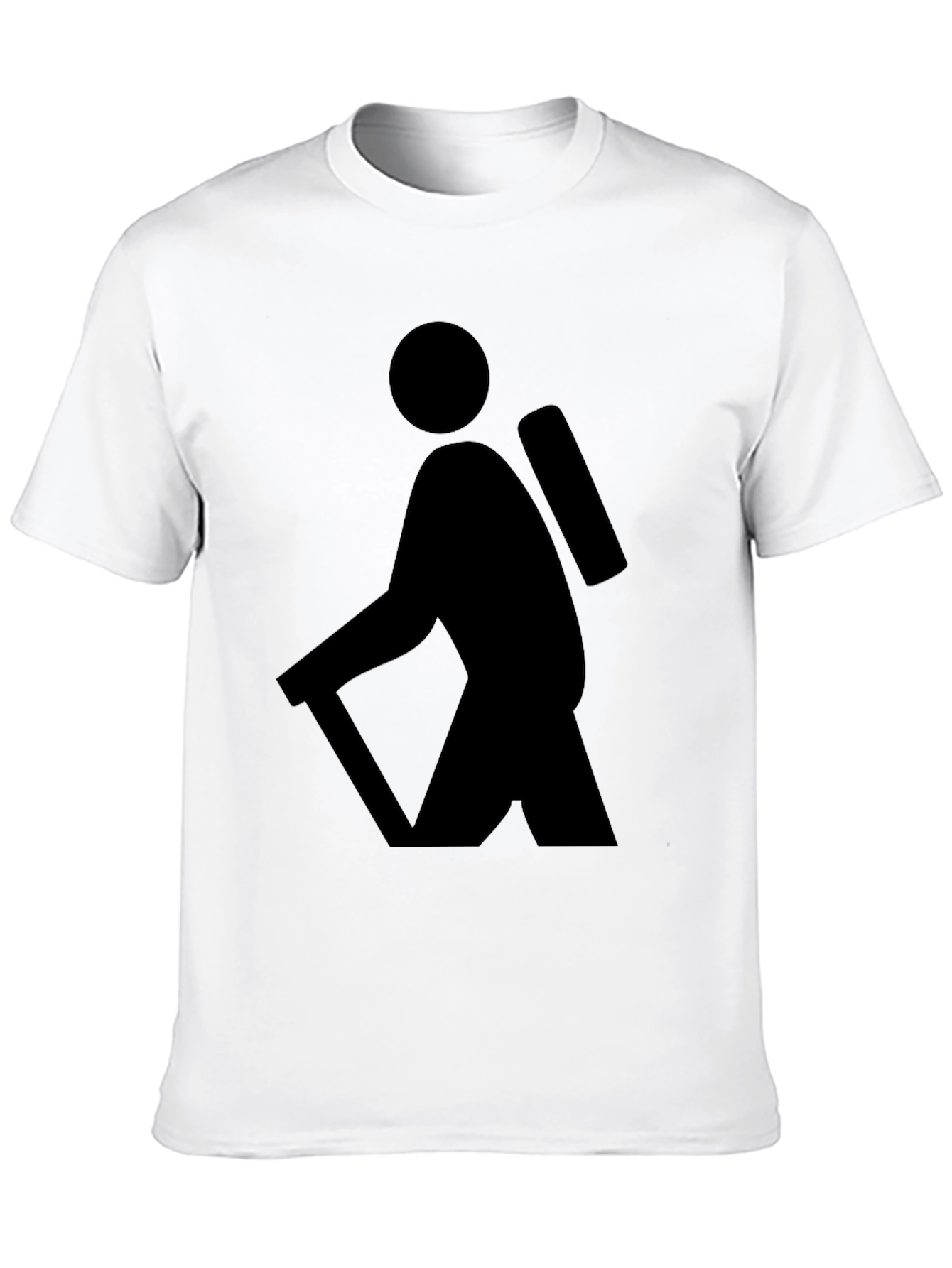 Hiking Adventure Graphic Tee - Black Cotton T-Shirt