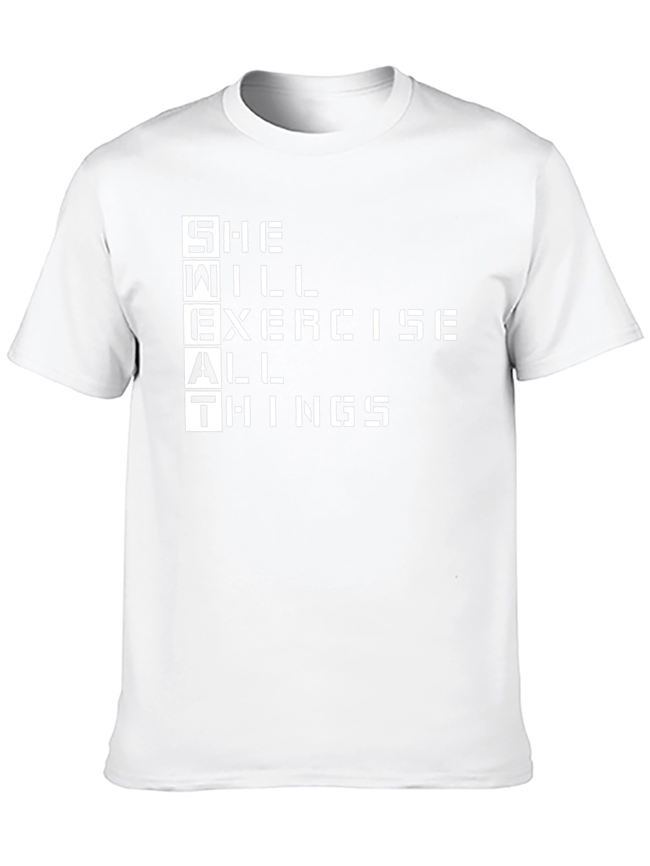 She Will Exercise All Things Black T-Shirt