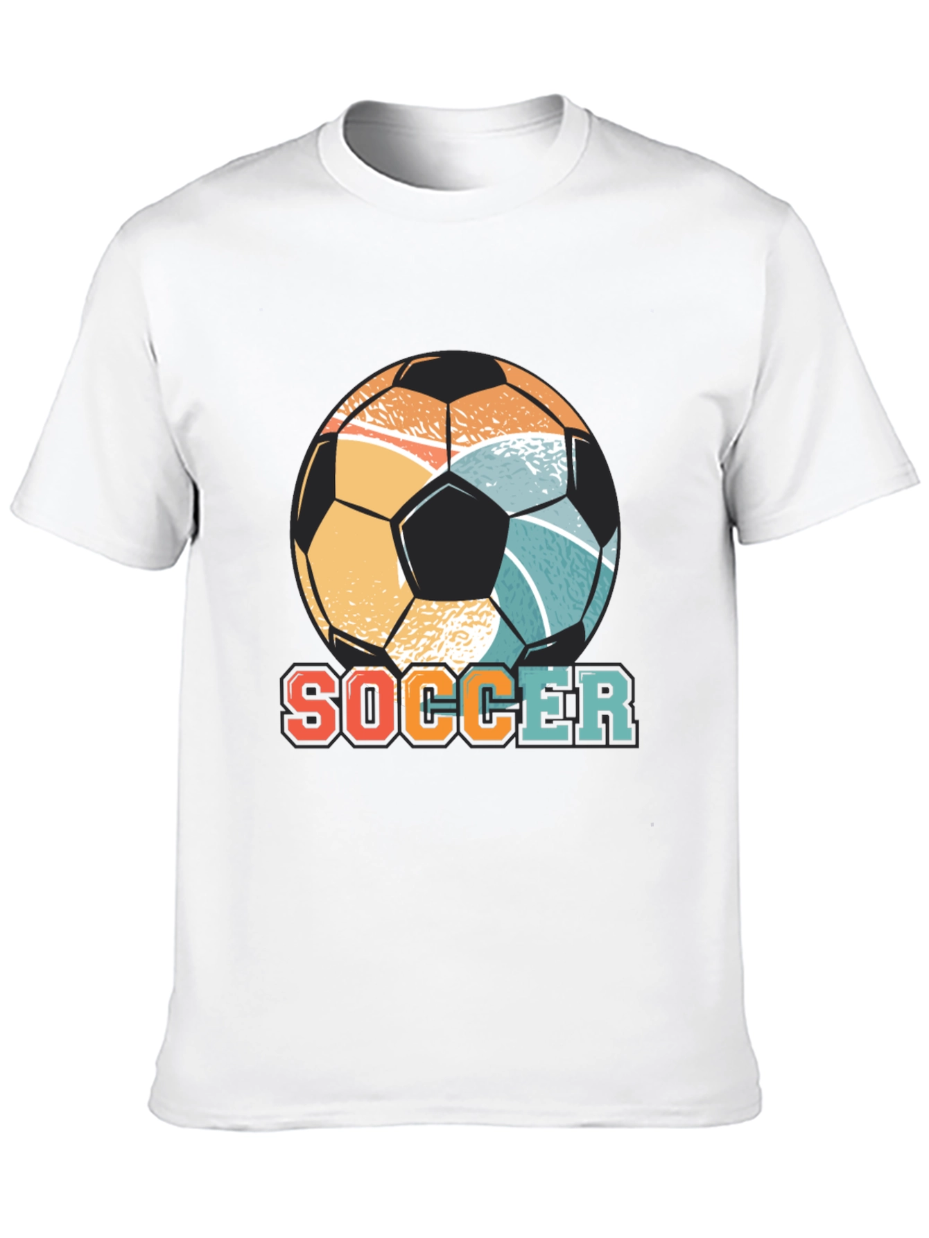 Retro Soccer Ball Graphic Tee - Stylish & Comfy
