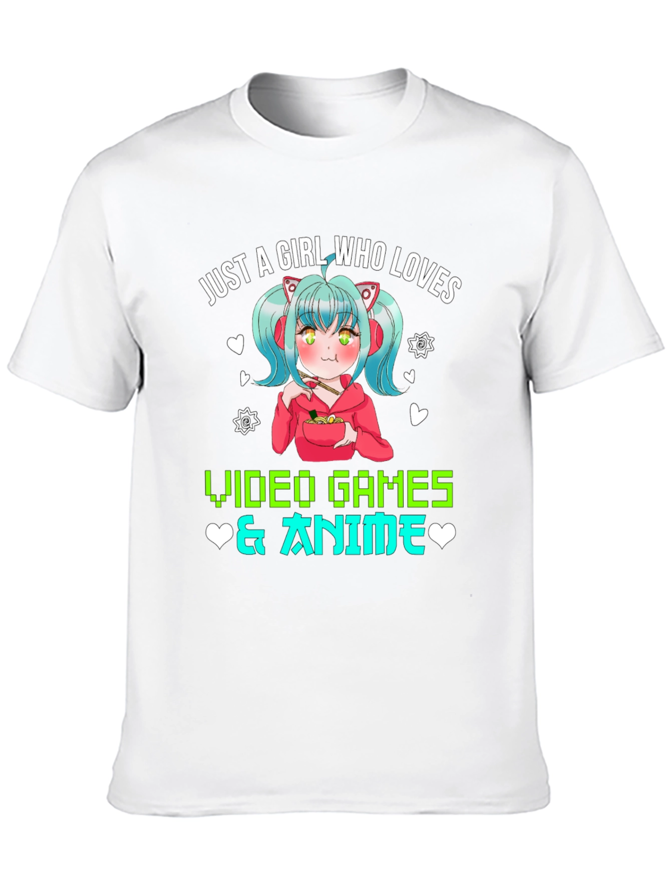 Anime & Video Game Girl Graphic Tee