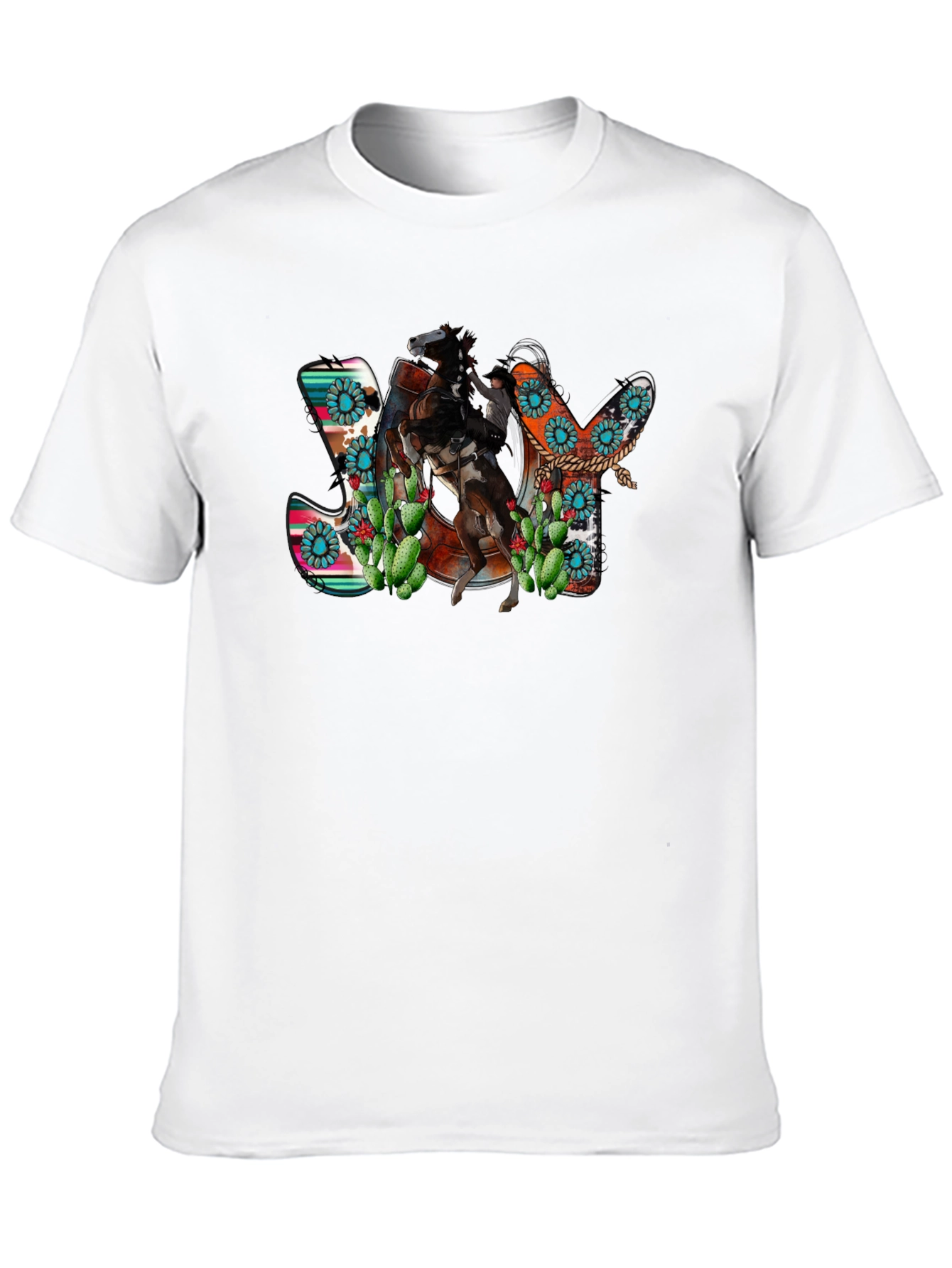 Western JOY Horse & Cactus Graphic Tee