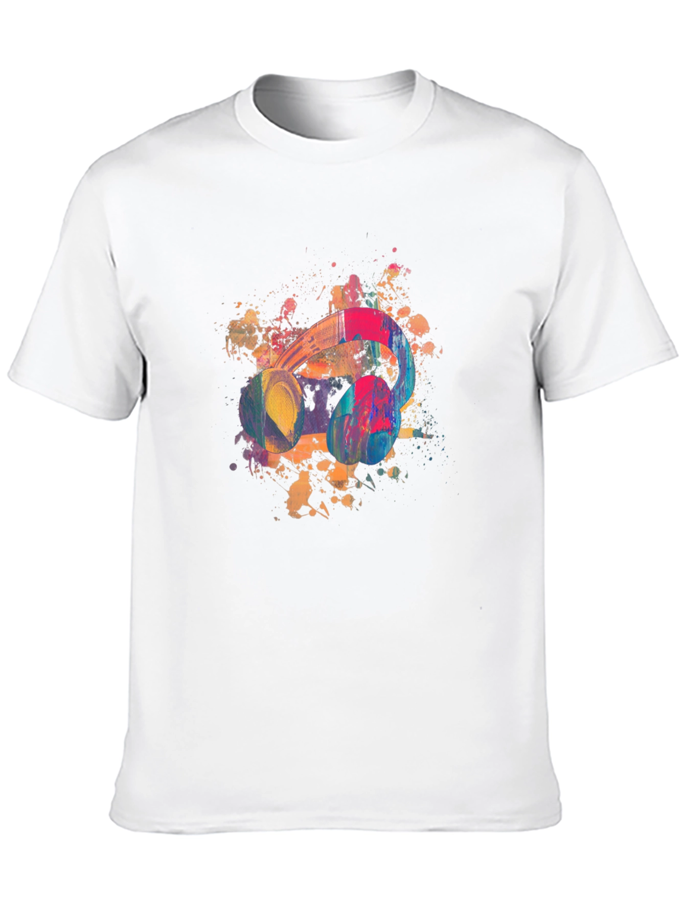 Abstract Headphones Graphic Tee - Mens Black T-Shirt