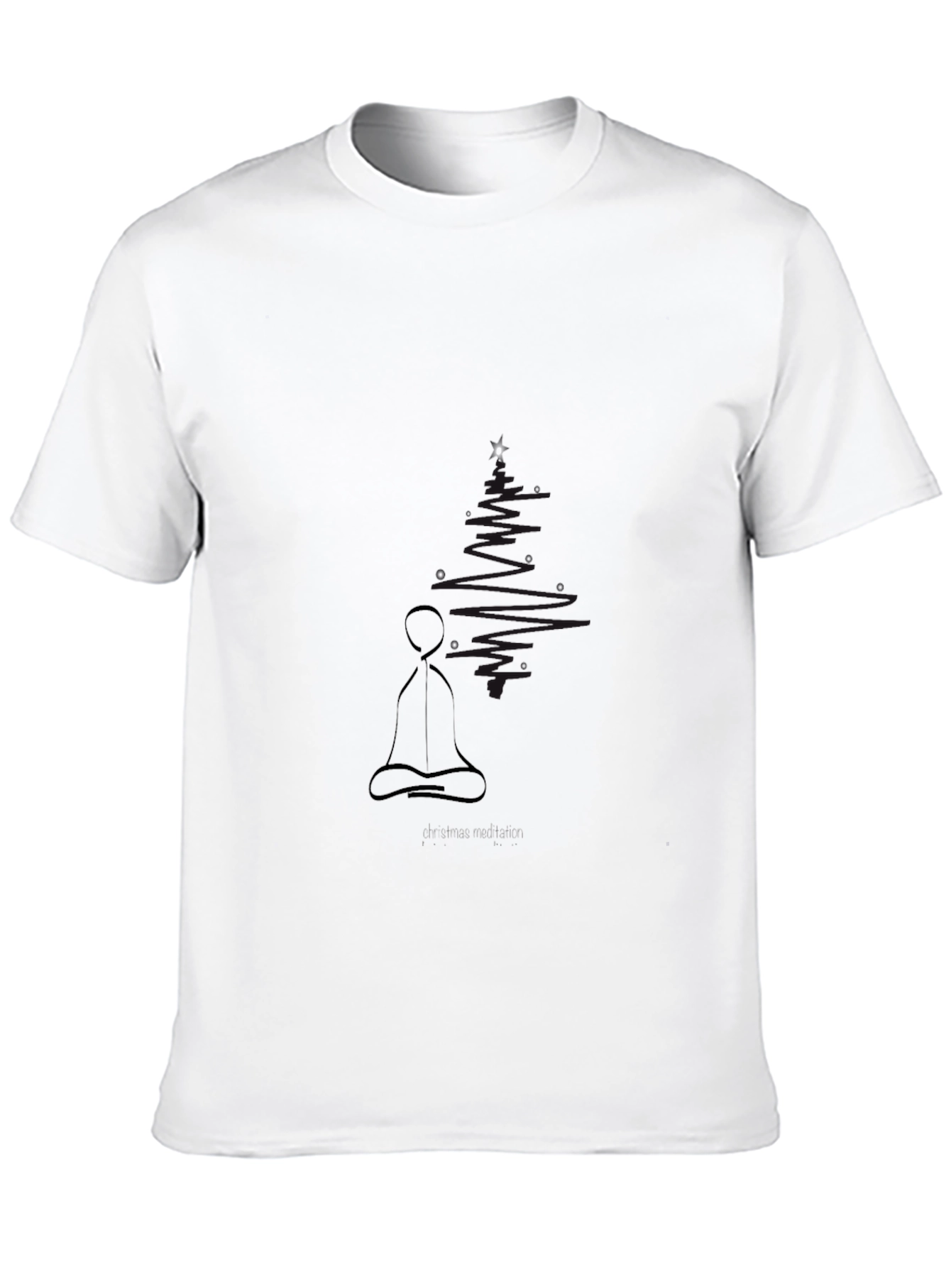 Zen Meditation Black T-Shirt - Relaxed Fit