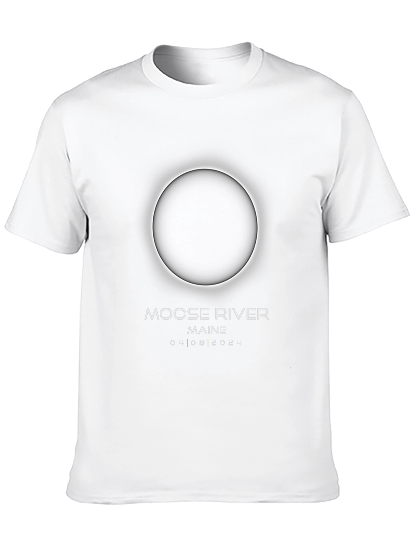 Moose River Maine Eclipse T-Shirt - April 8 2024