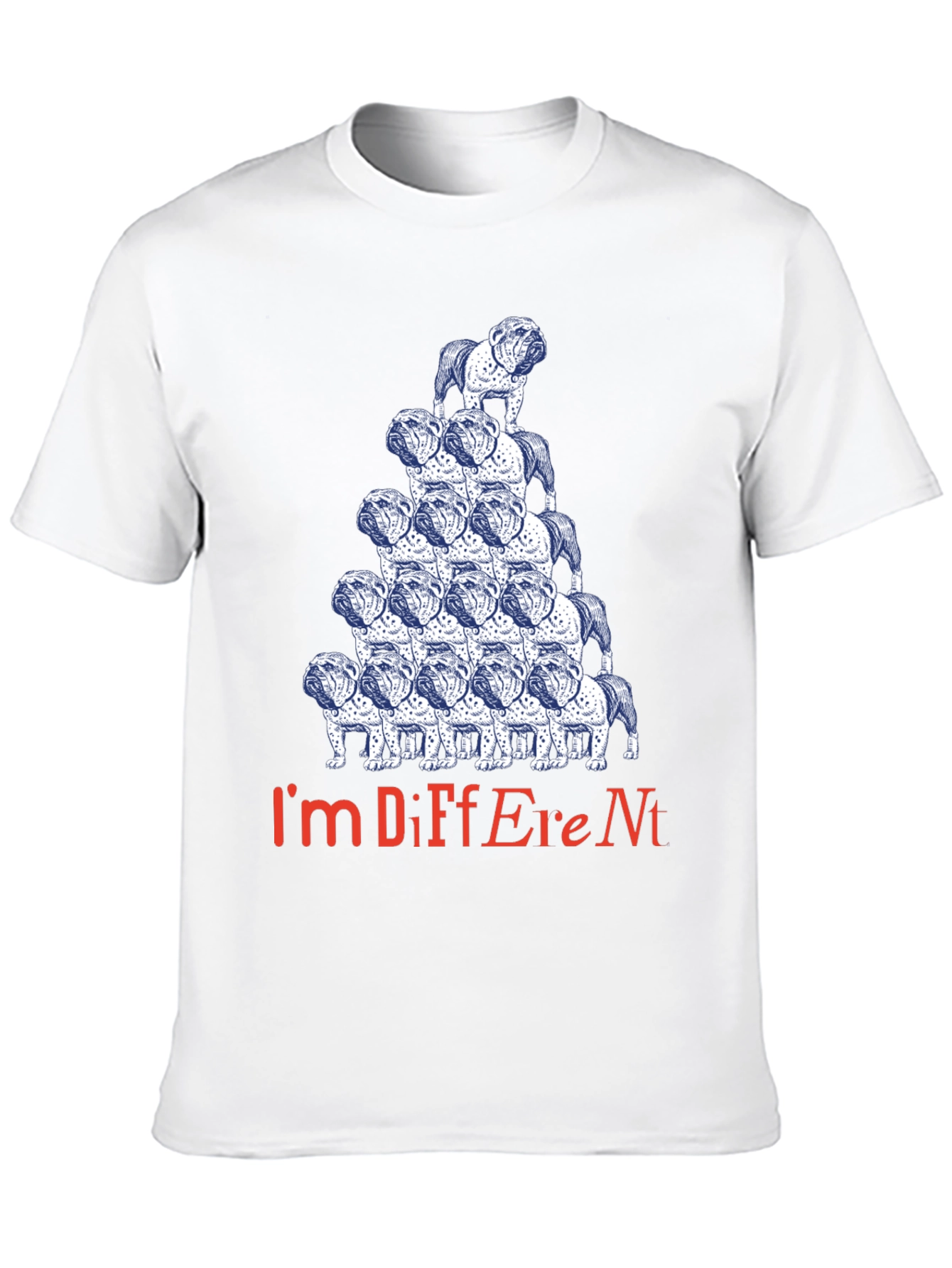 Unique Bulldog Pyramid Graphic Tee