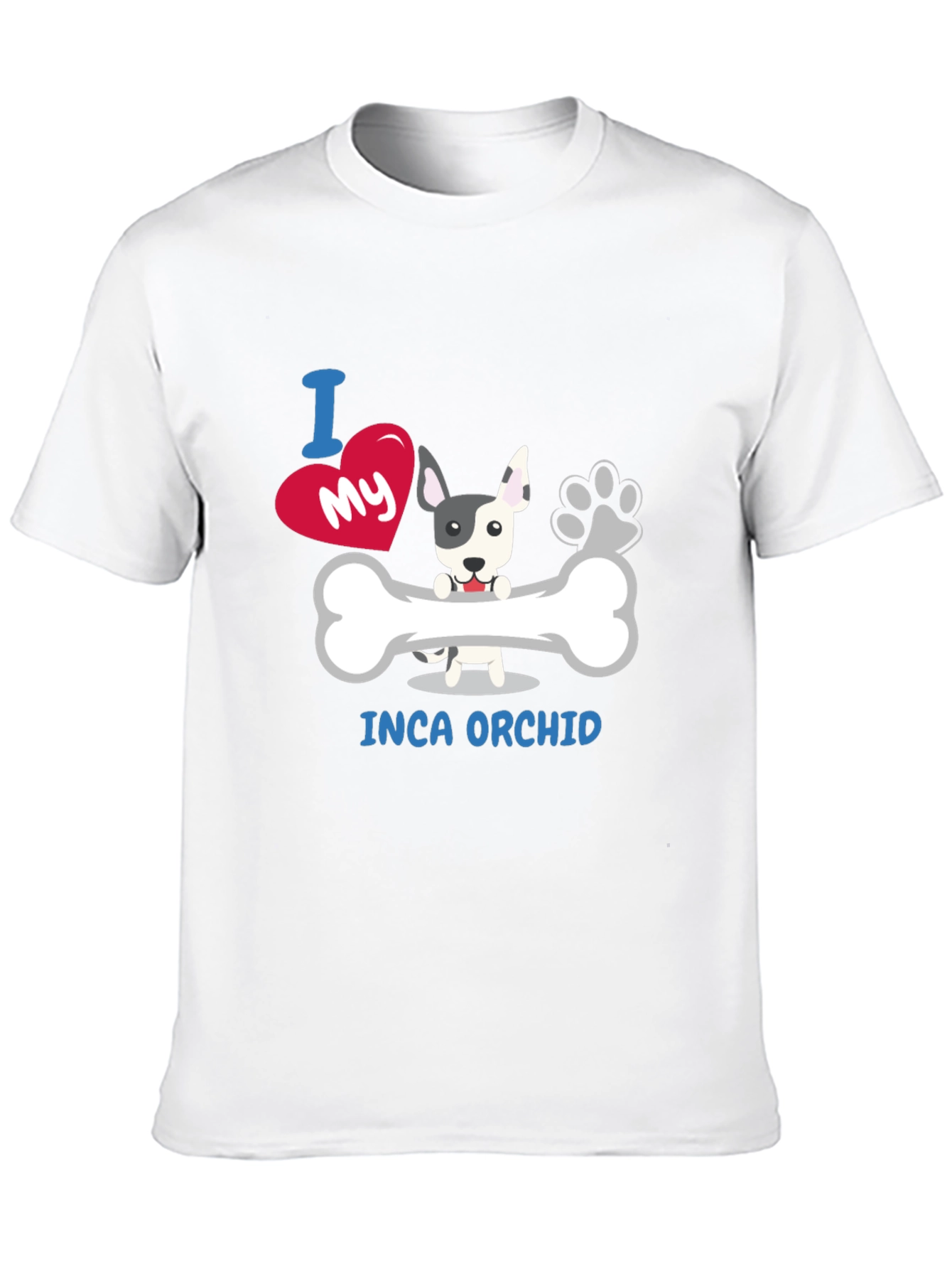 I Love My Inca Orchid Dog Graphic T-Shirt