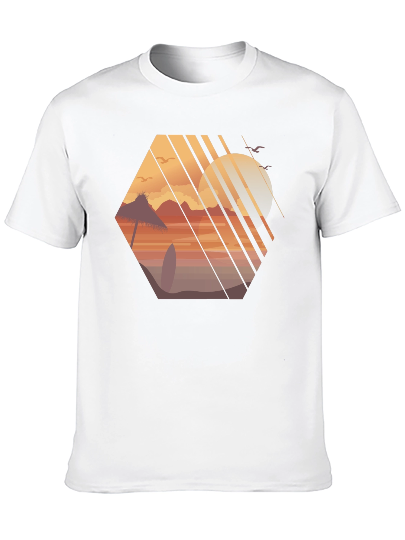 Sunset Beach Graphic Tee - Black