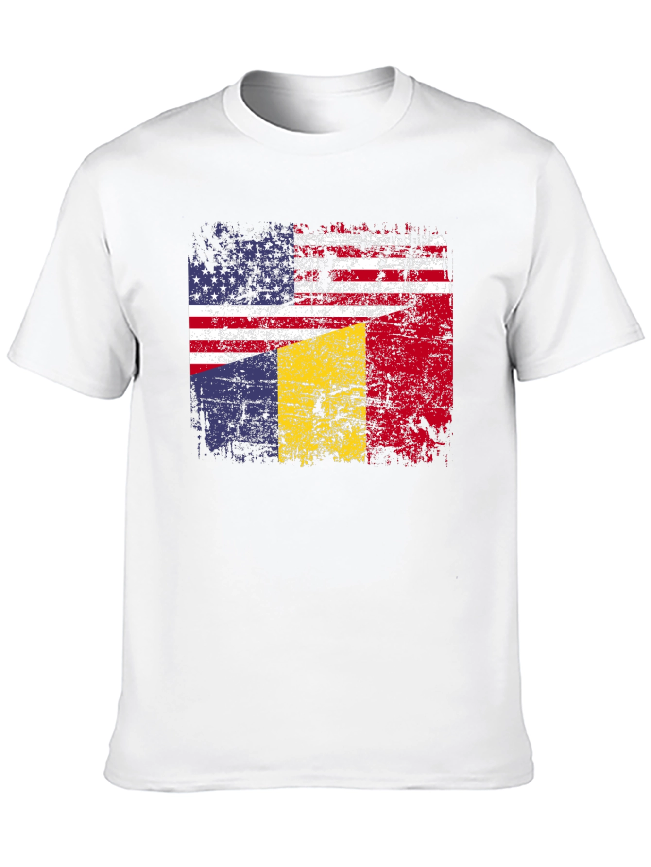 USA & Romania Flag T-Shirt