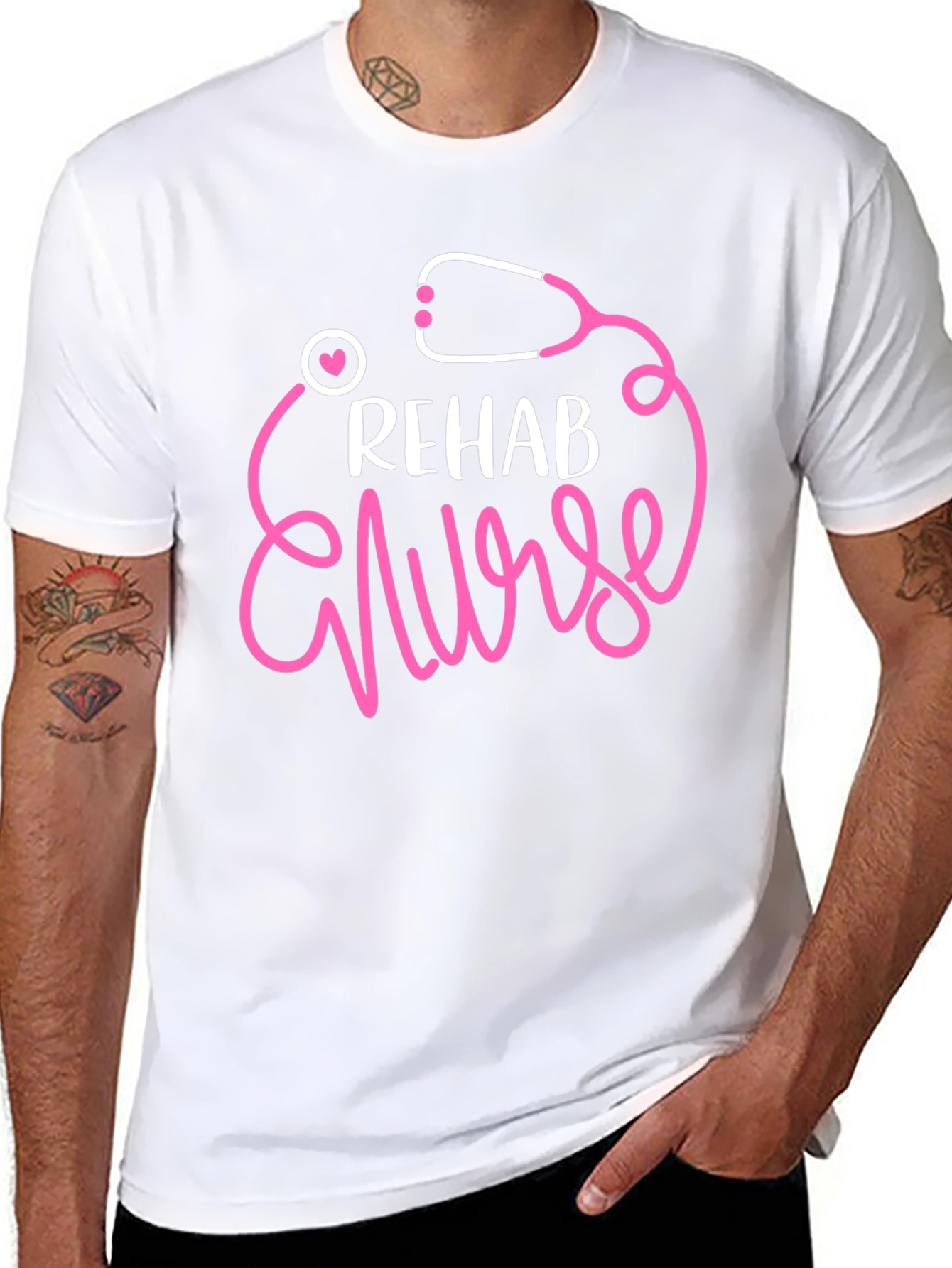 Rehab Nurse Stethoscope T-Shirt