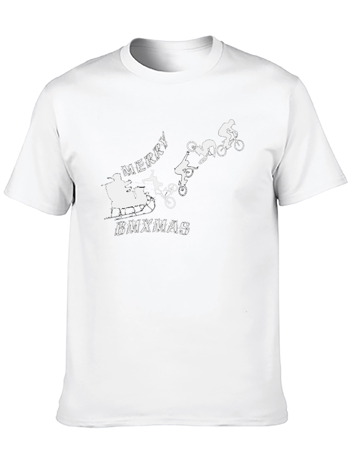 Merry BMXmas Black T-Shirt