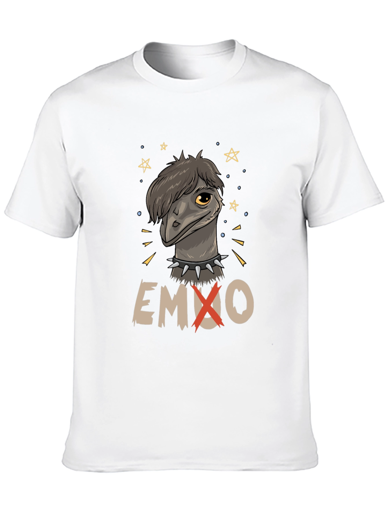 Emo Emu Graphic T-Shirt - Novelty Bird Lover Tee