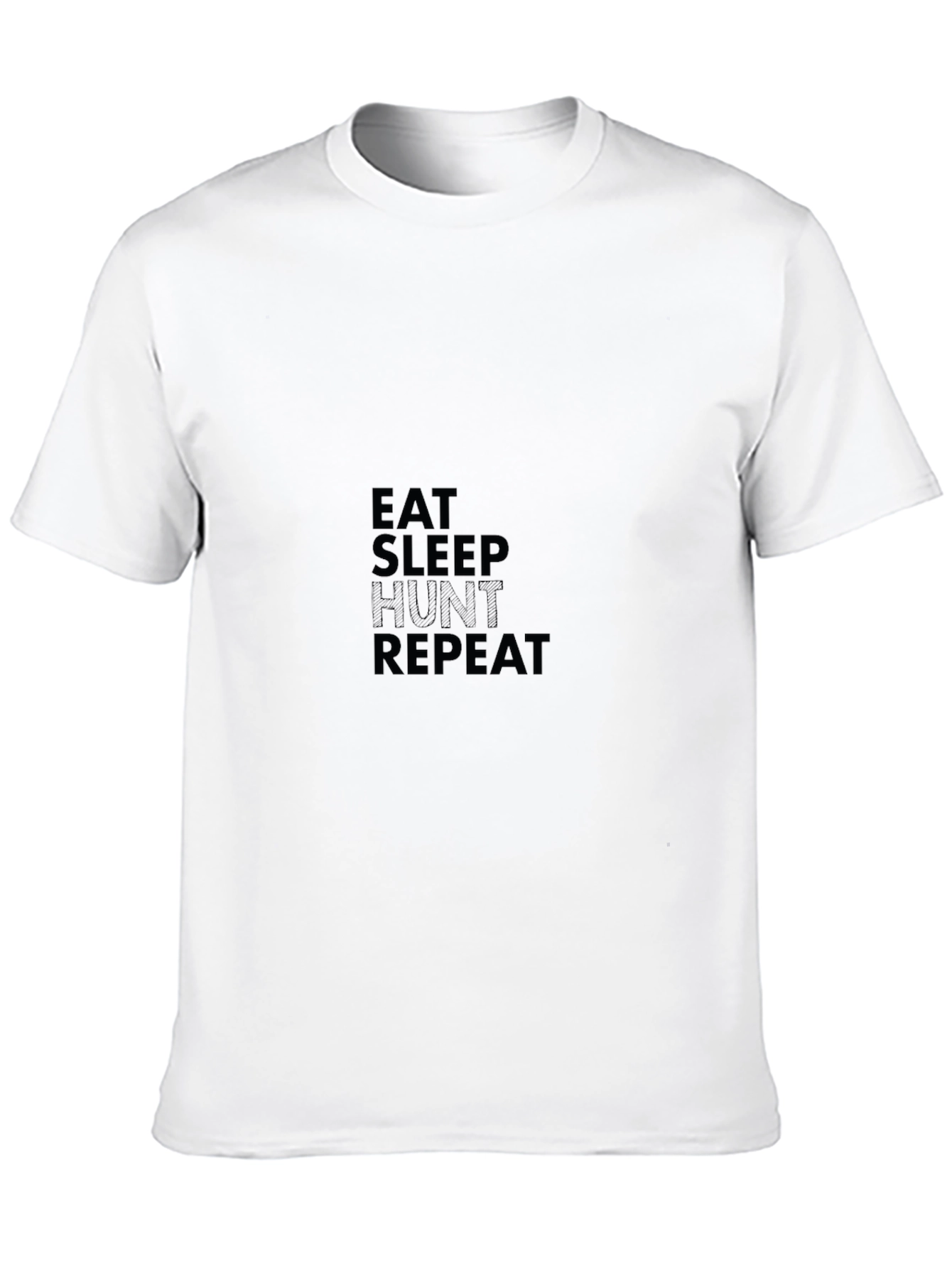 Eat Sleep Hunt Repeat Black Graphic Tee