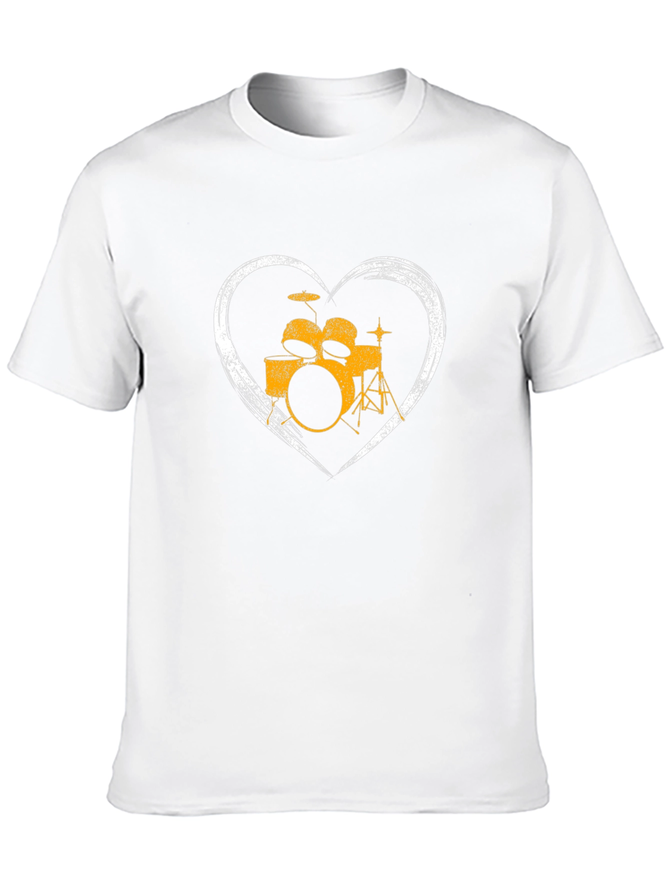 Drum Kit Heart Graphic Tee - Music Lover T-Shirt