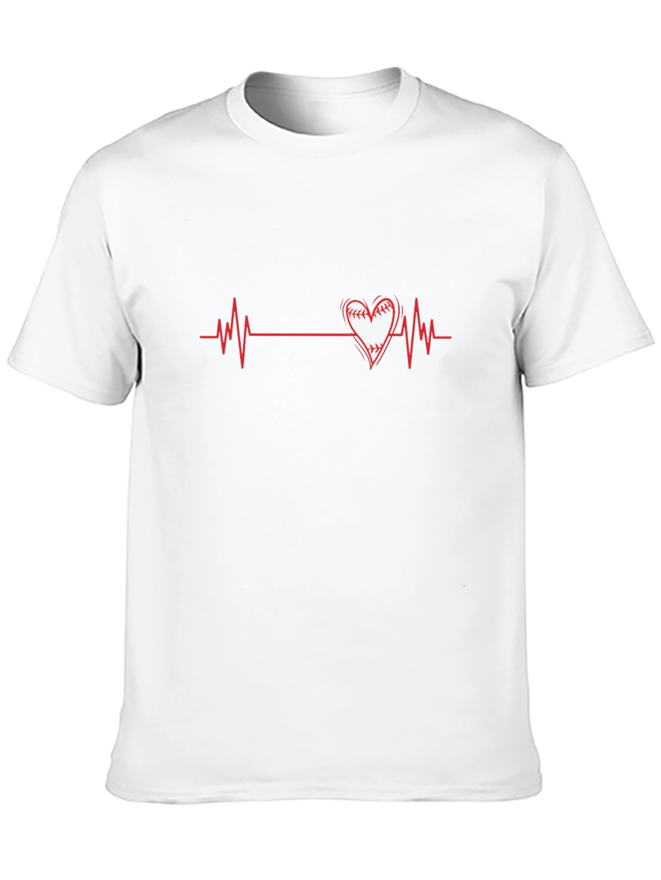 Baseball Heartbeat Graphic T-Shirt