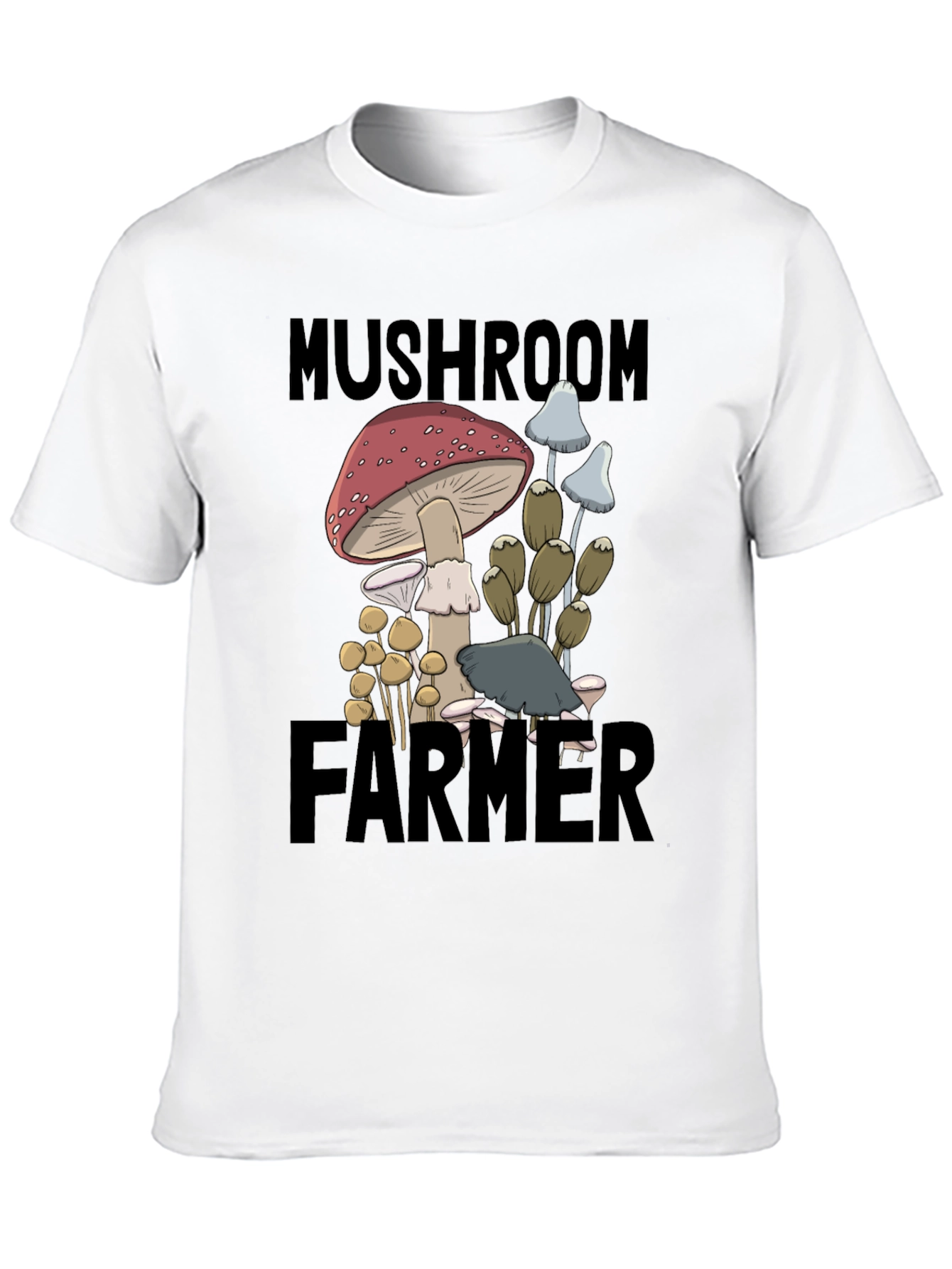 Mushroom Farmer Graphic Tee - Novelty T-Shirt