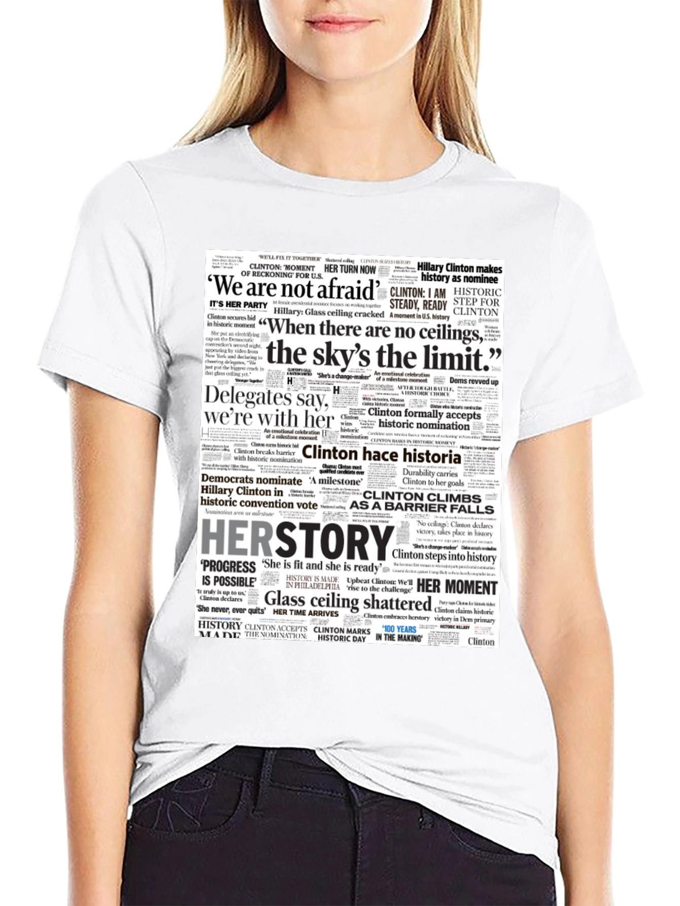 Historic Hillary Clinton Newspaper T-Shirt