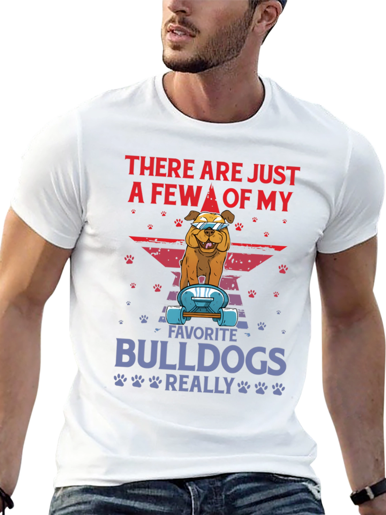 Bulldog Skateboard Graphic Tee - Trendy Dog Lover Shirt