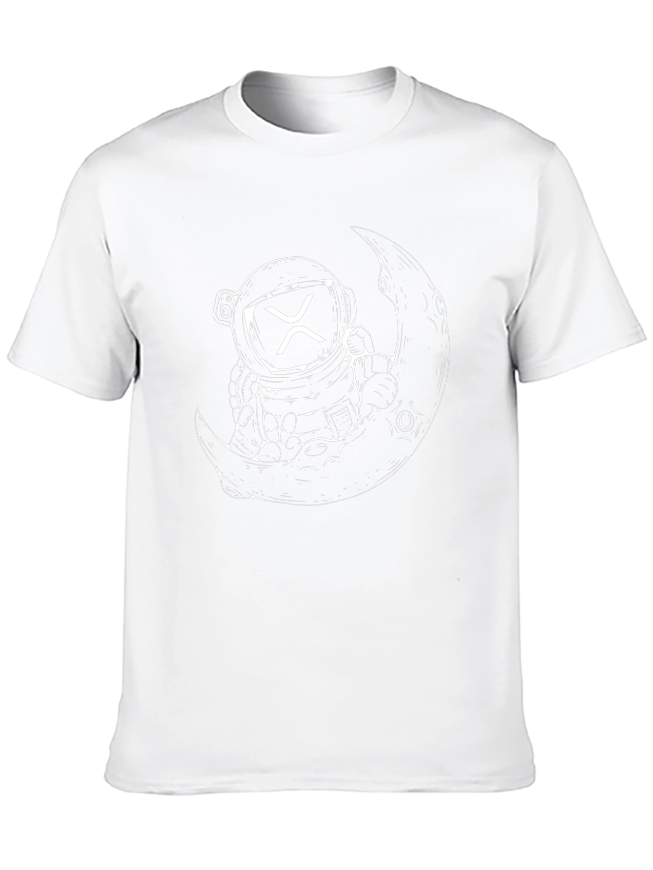 Astronaut Moon Graphic Tee - Stylish Space Design