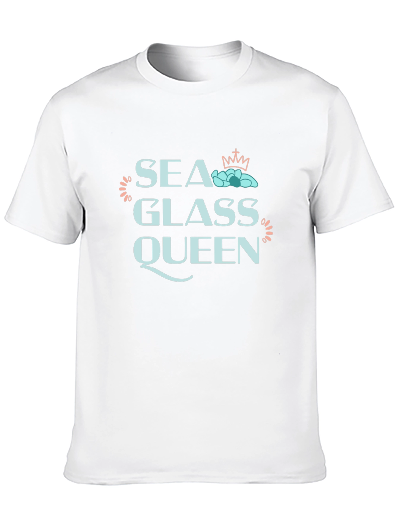 Sea Glass Queen Black T-Shirt
