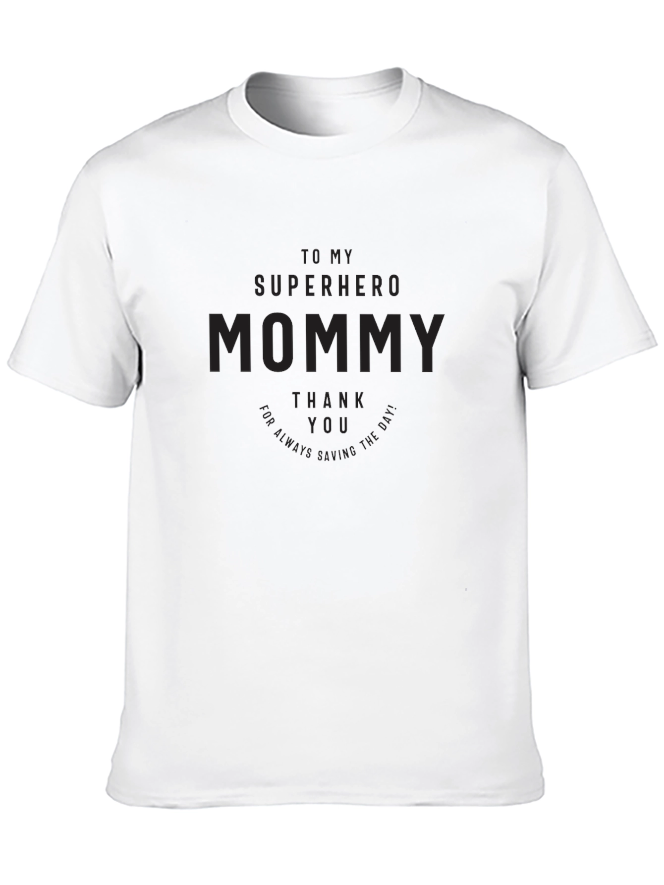 Superhero Mommy Tee - Black Graphic T-Shirt