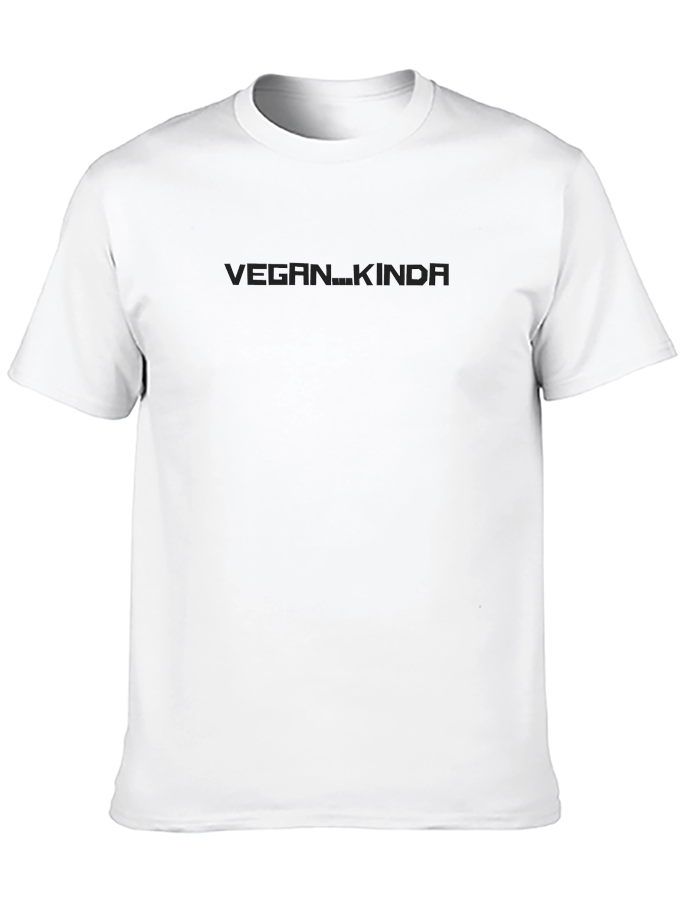 Vegan...Kinda Black Crew Neck T-Shirt