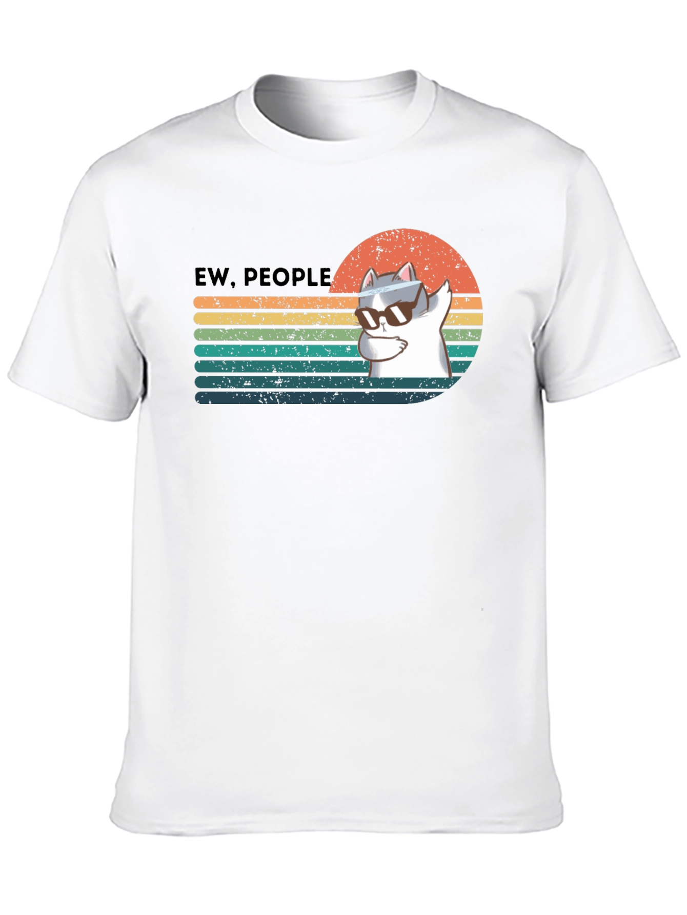 Ew People Cat Dabbing Graphic T-Shirt