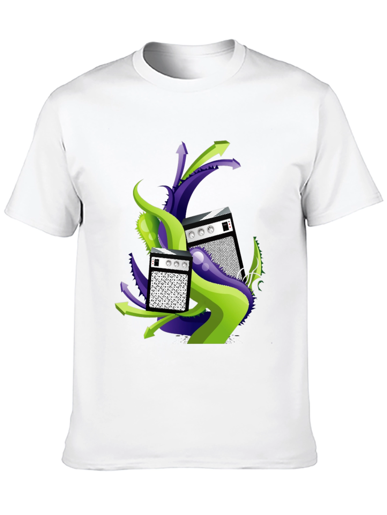 Abstract Speaker Graphic Tee - Black