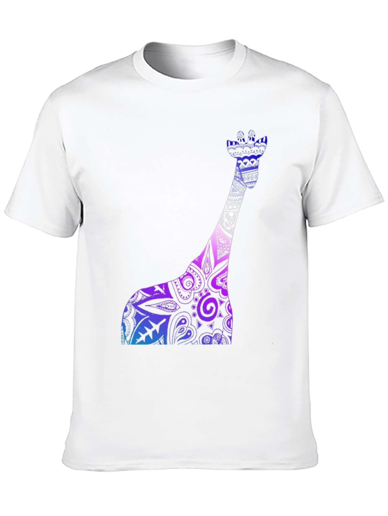Giraffe Print Crew Neck Short Sleeve T-Shirt