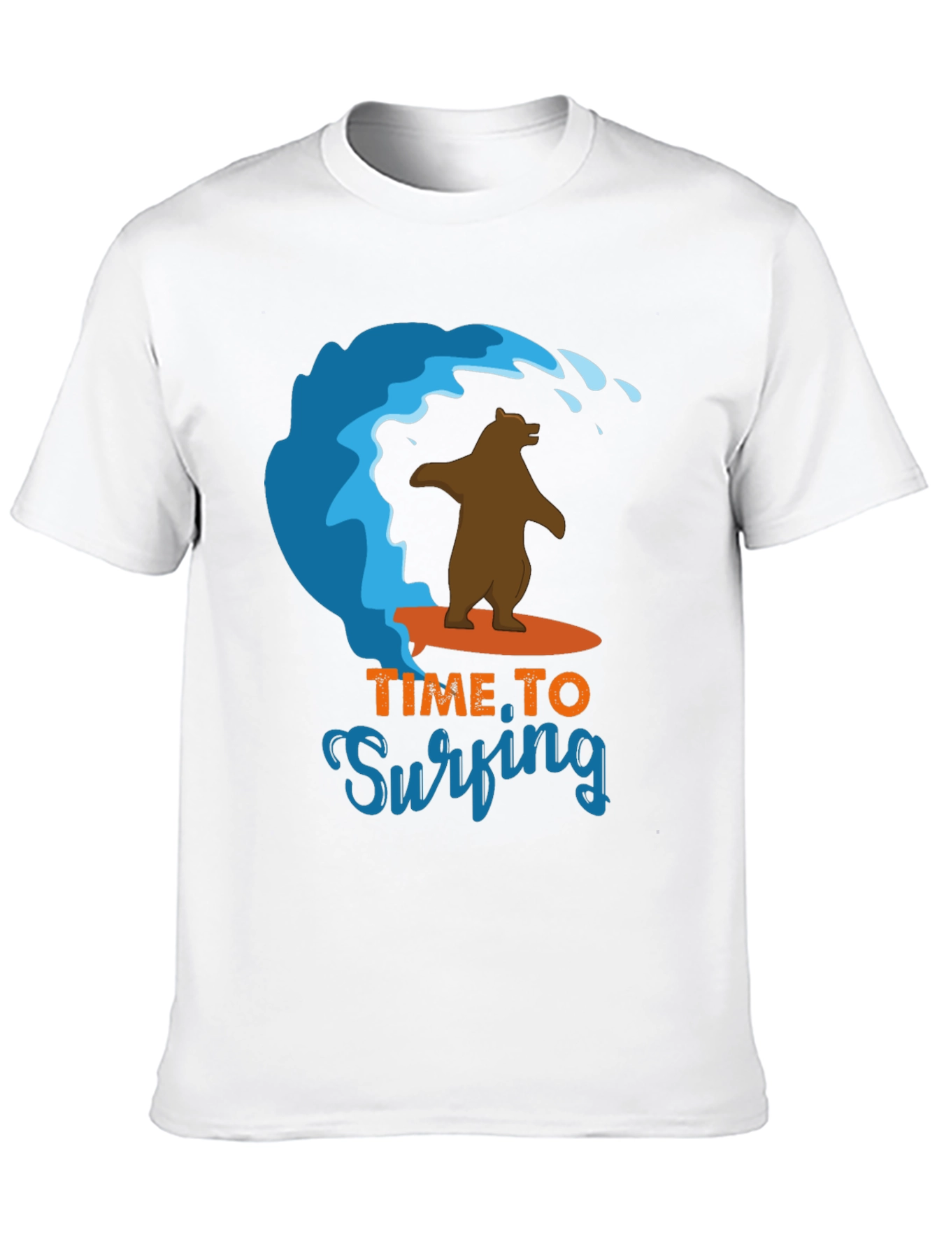 Surfing Bear Graphic Tee - Cool Summer T-Shirt