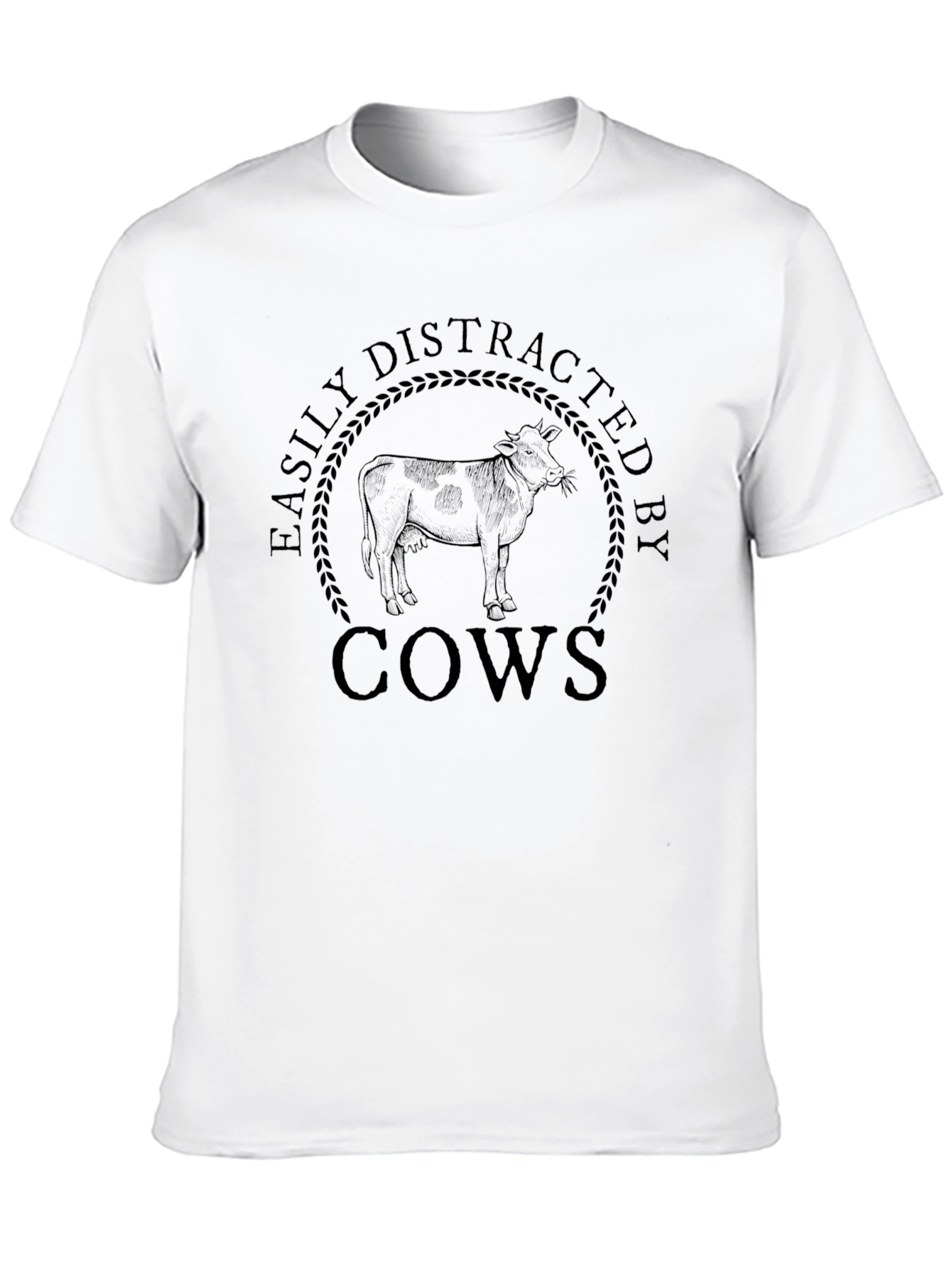 Easily Distracted by Cows Graphic T-Shirt
