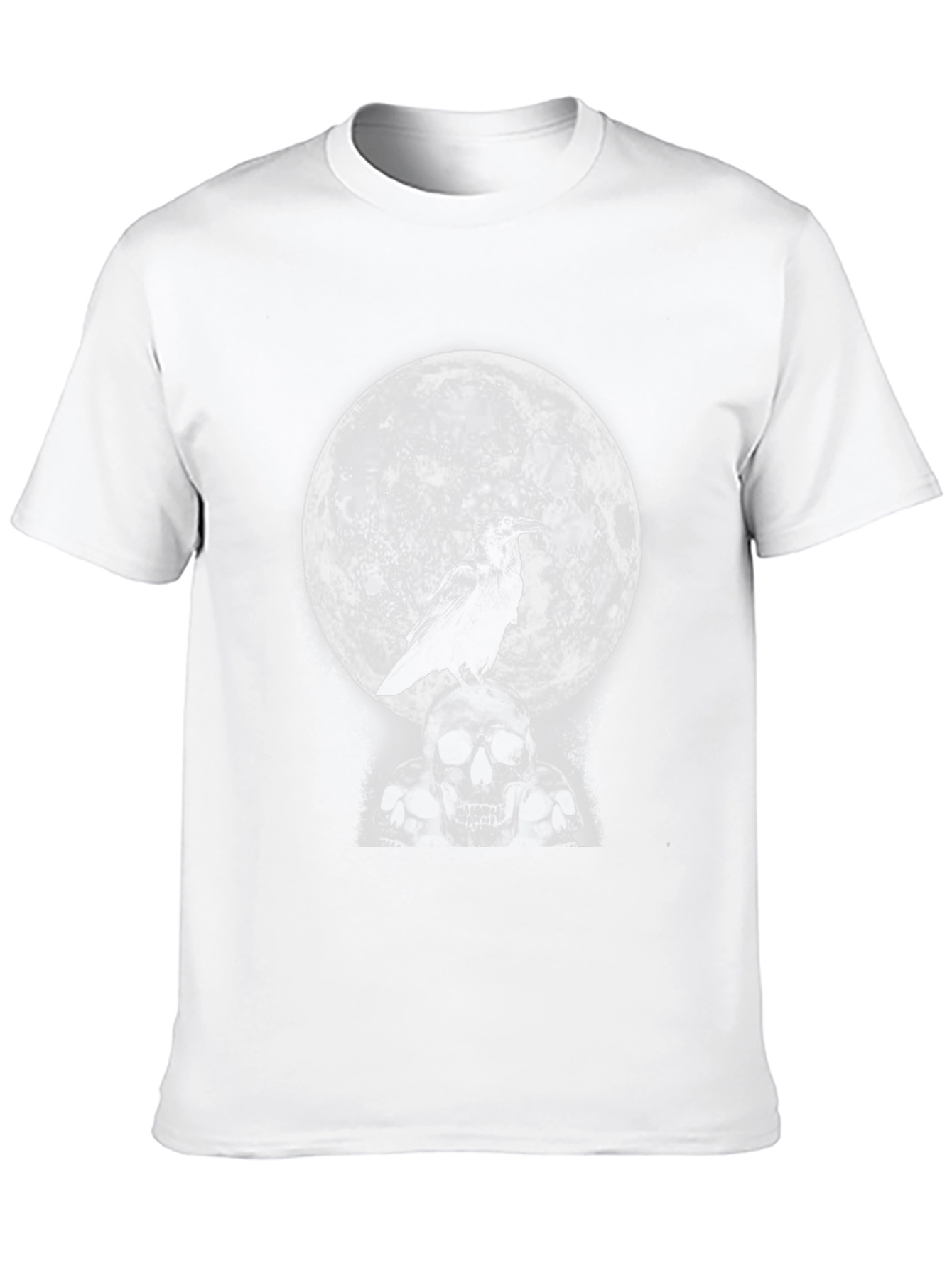 Raven Skull Moon Graphic T-Shirt