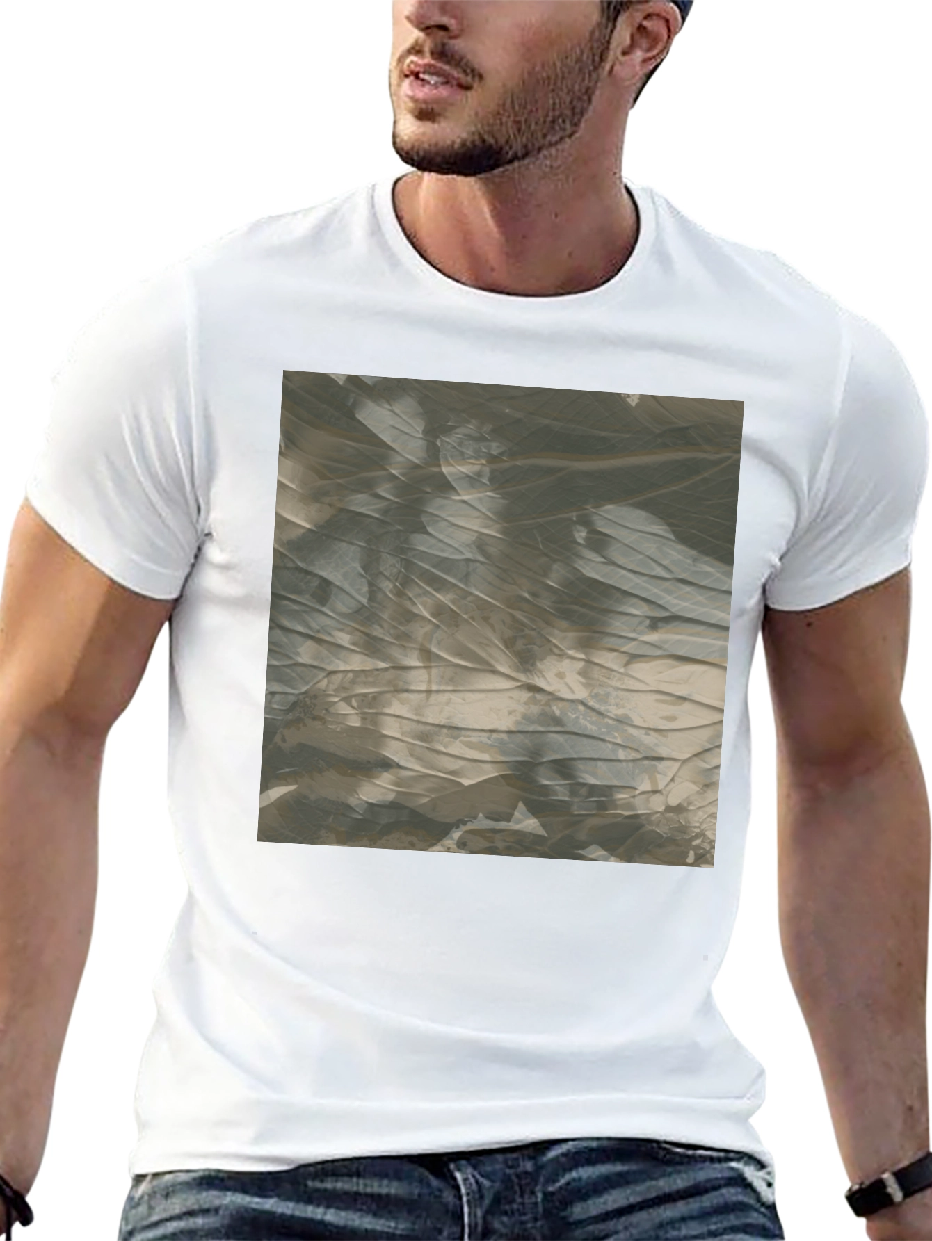 Abstract Pattern Black T-Shirt