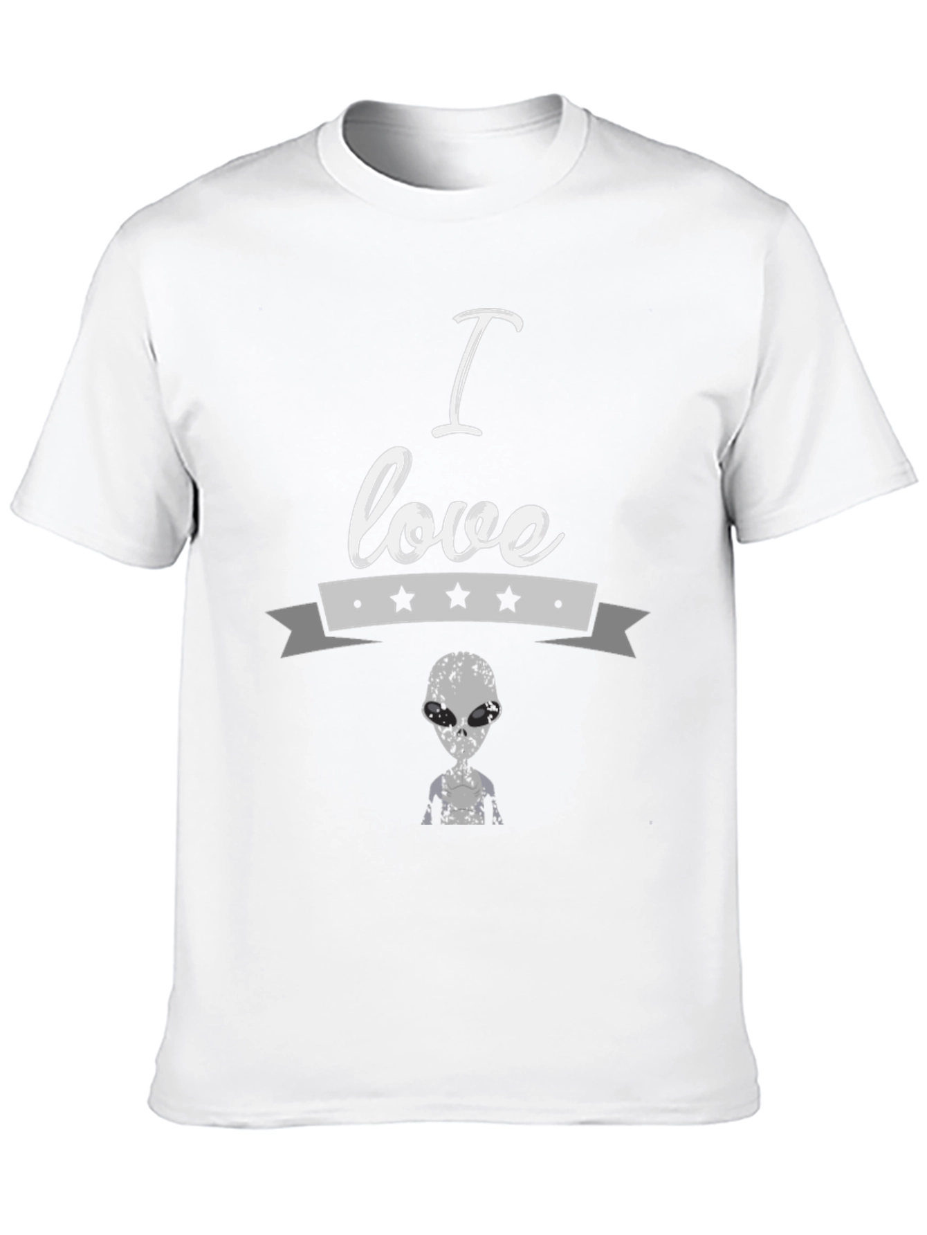 I Love Aliens Black T-Shirt