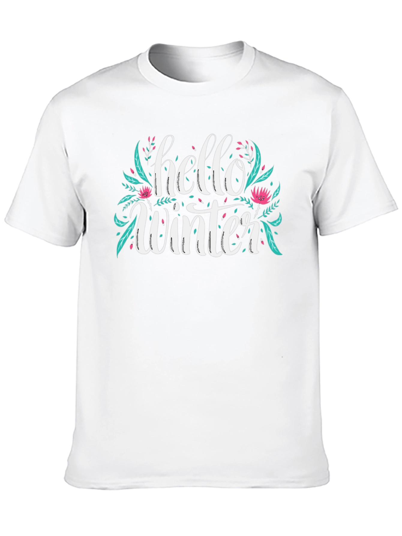 Hello Winter Graphic Black Tee