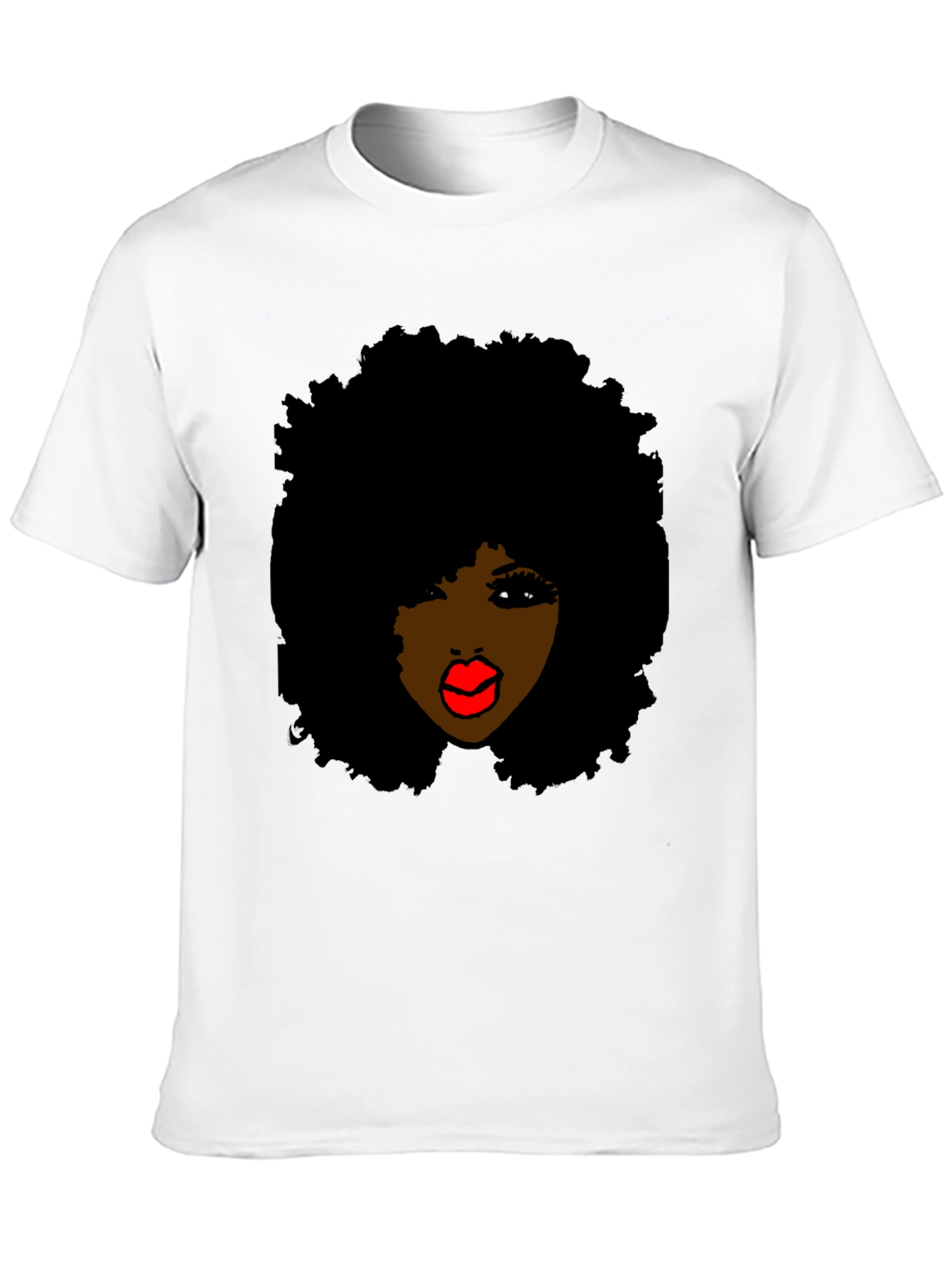 Afro Queen Graphic T-Shirt - Black Cotton Tee