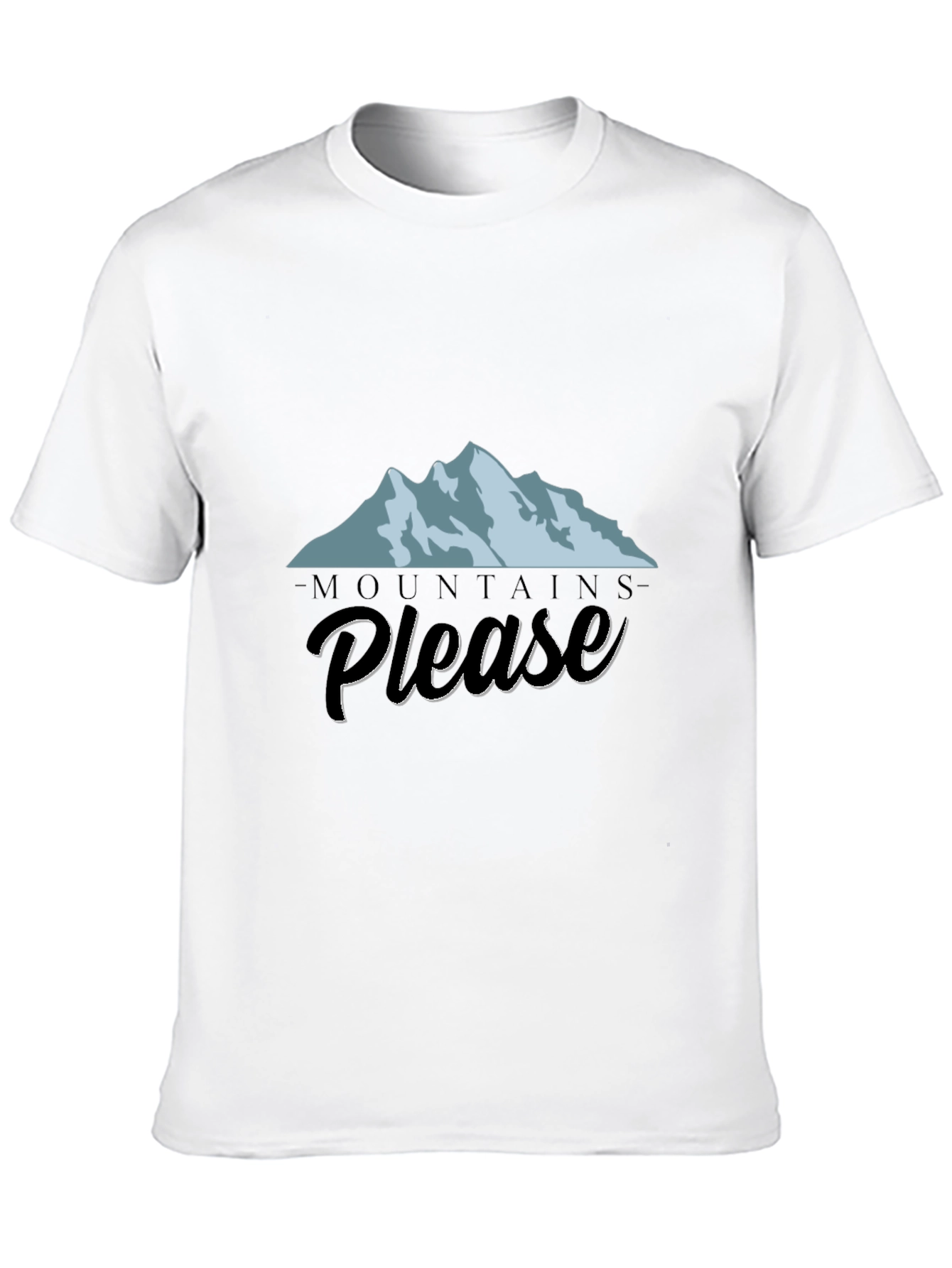 Mountains Please Graphic Tee - Black Cotton T-Shirt