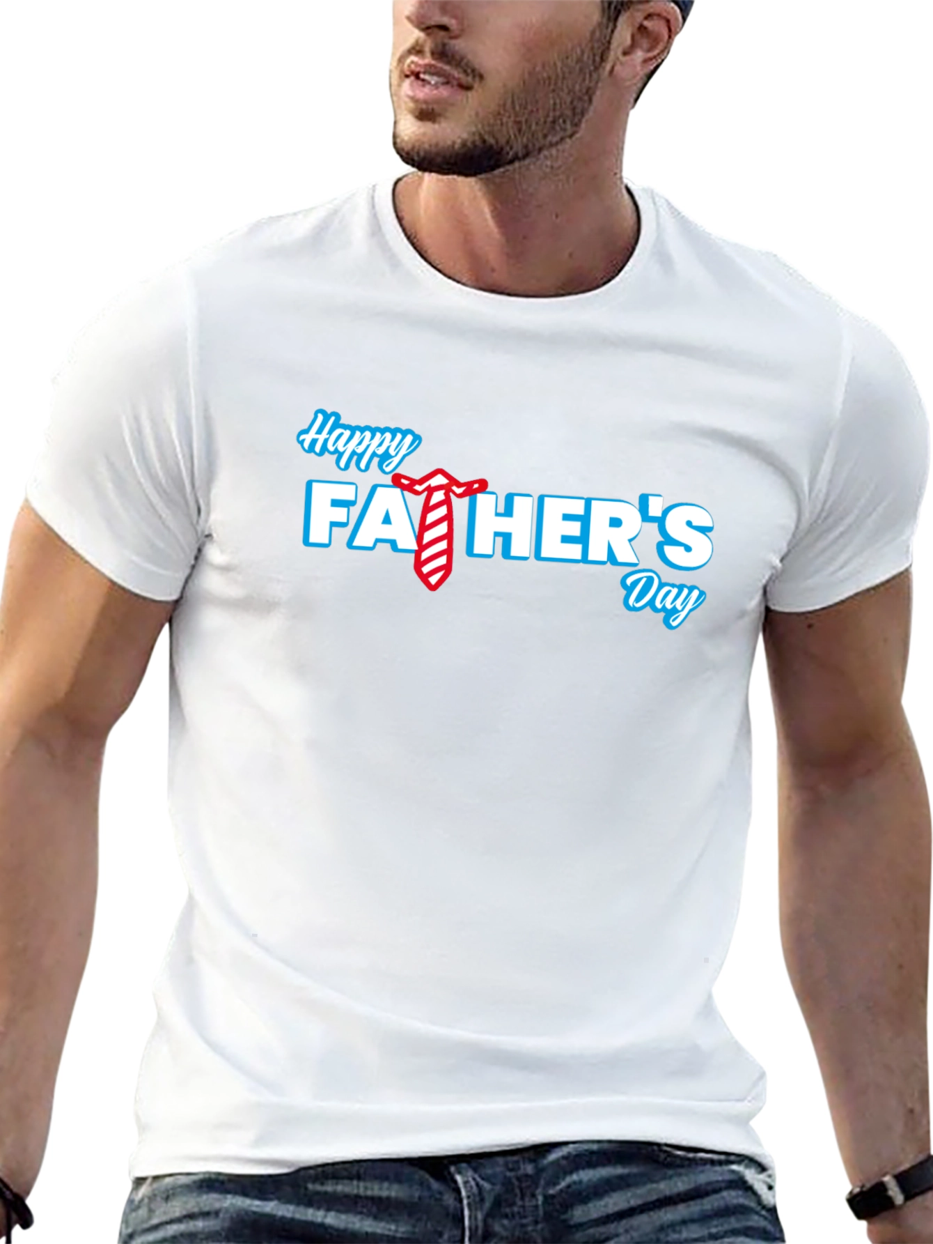 Happy Fathers Day Black T-Shirt