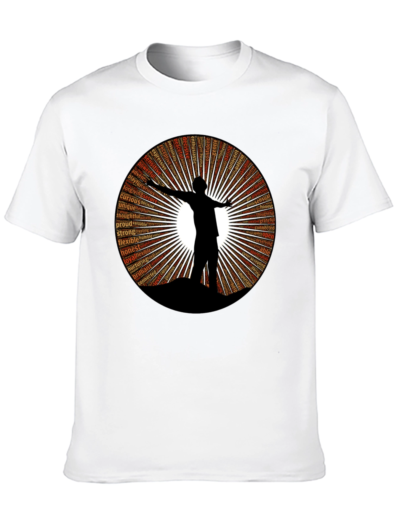 Inspiring Word Art T-Shirt - Silhouette Design