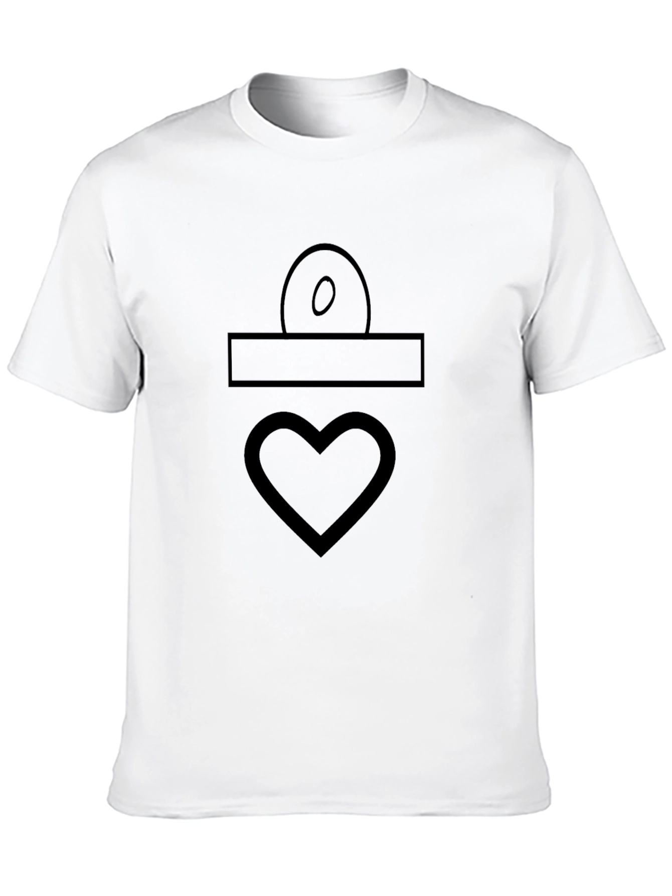 Heart Symbol Graphic Black T-Shirt