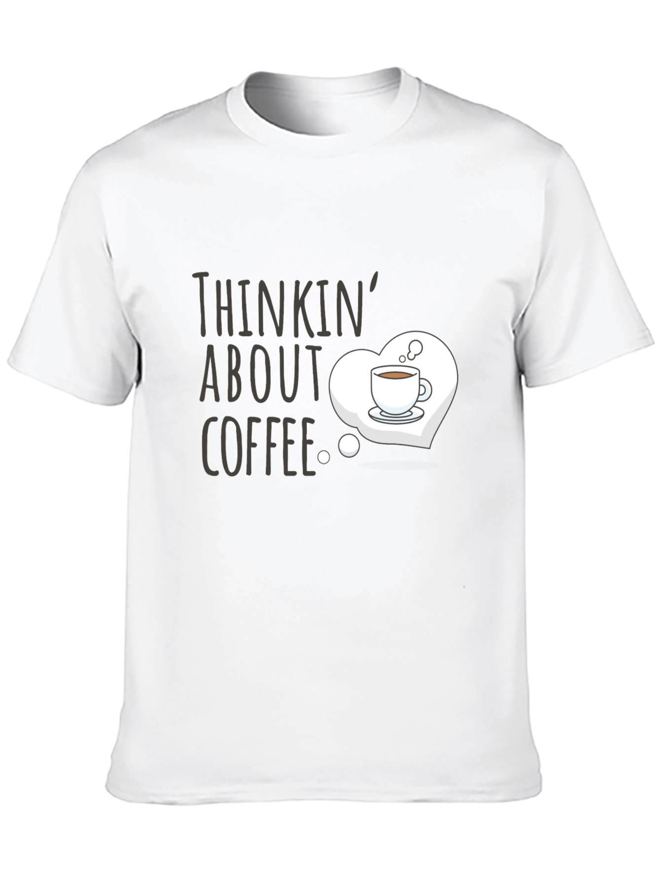Thinkin About Coffee Graphic Tee - Black