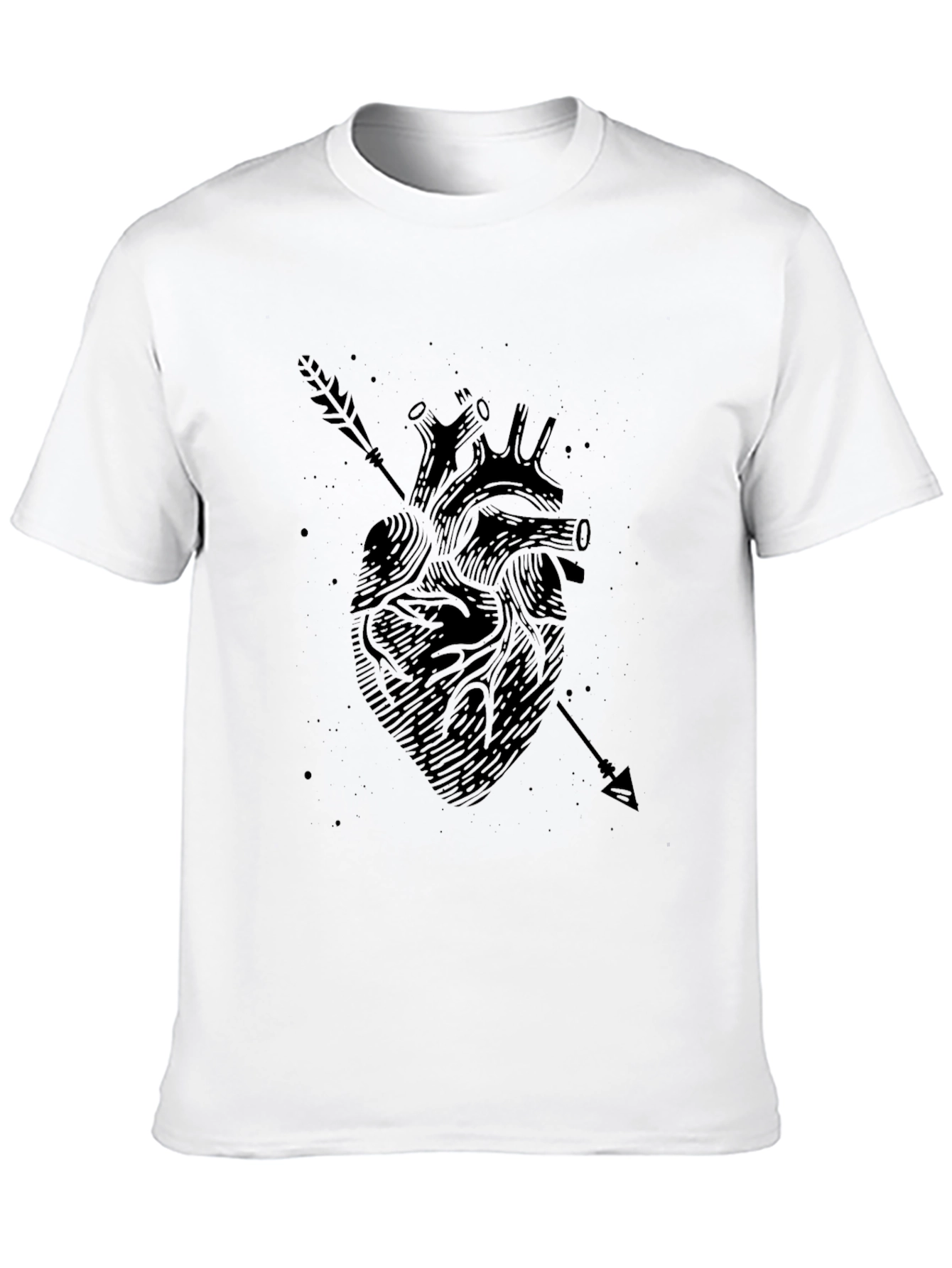 Anatomical Heart Arrow Tee - Edgy Graphic T-Shirt