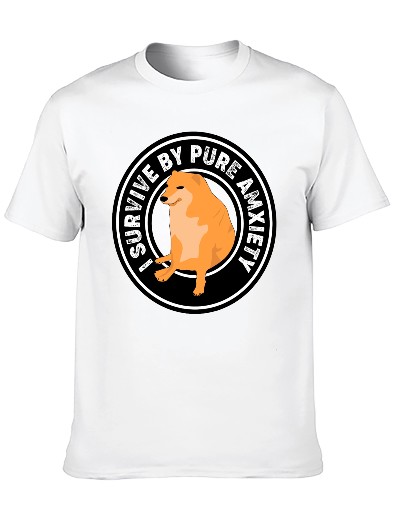 I Survive by Pure Anxiety Doge Meme Graphic Tee