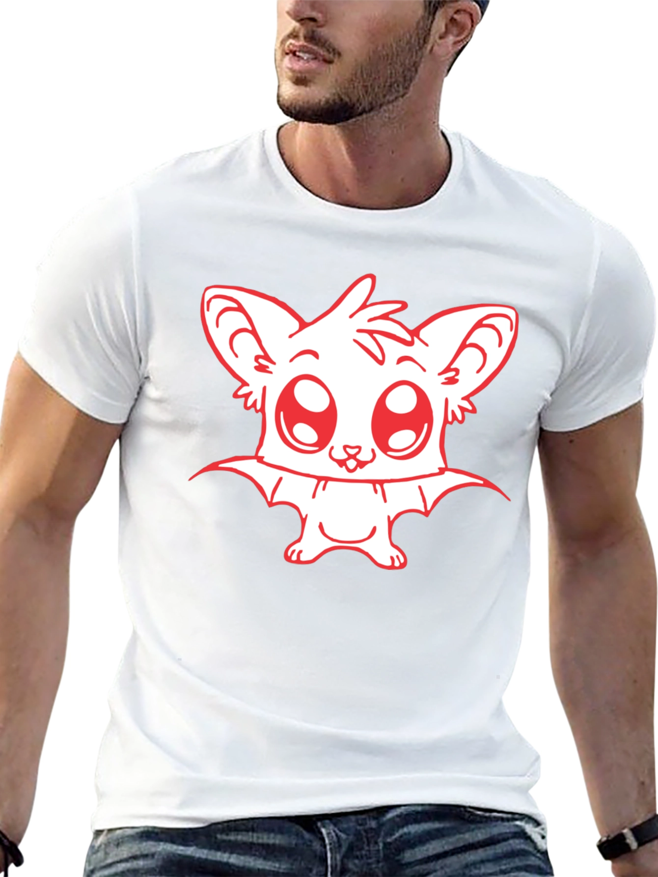 Cute Bat Graphic Tee - Black Unisex T-Shirt