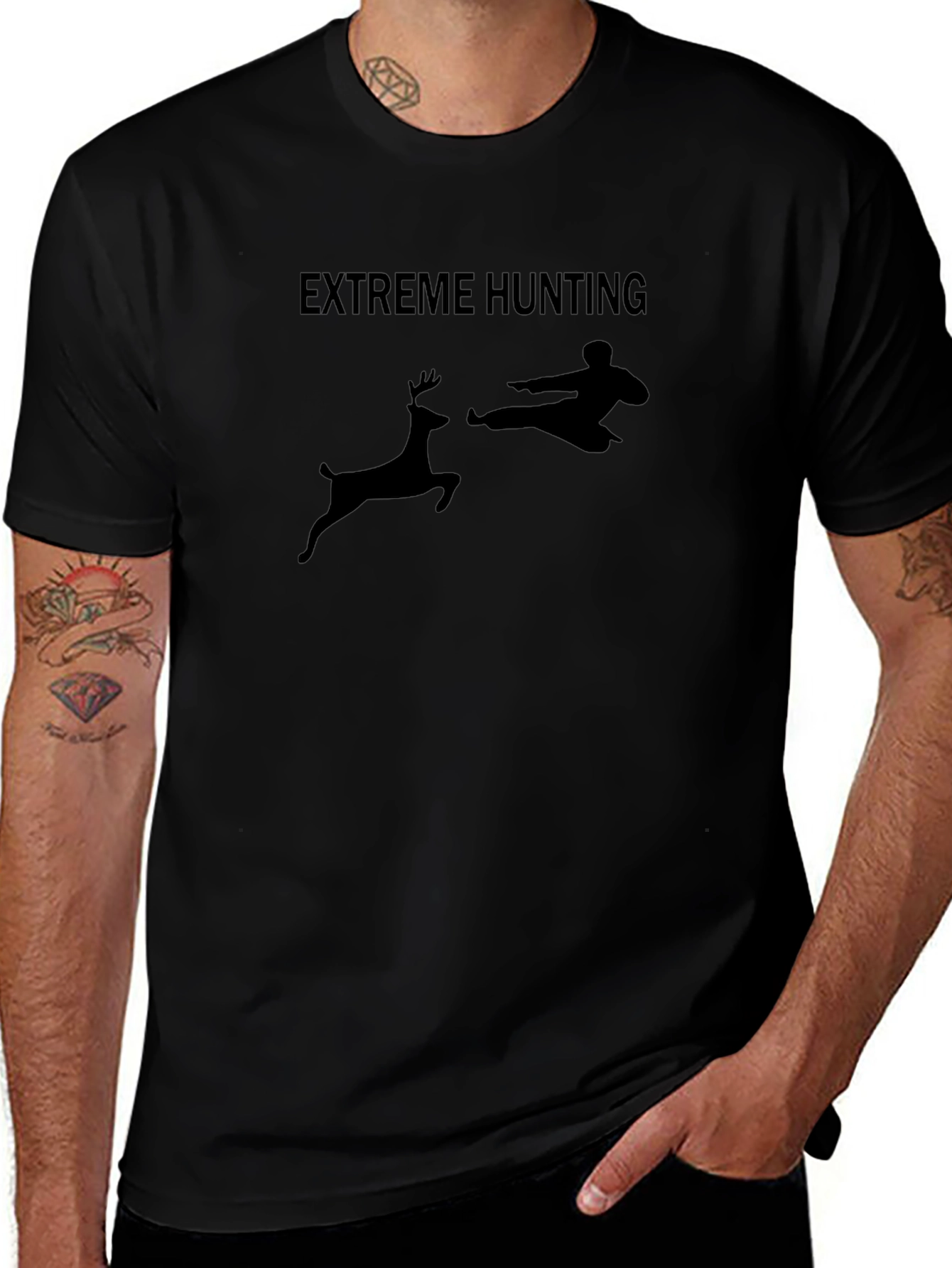 Extreme Hunting Black Graphic Tee