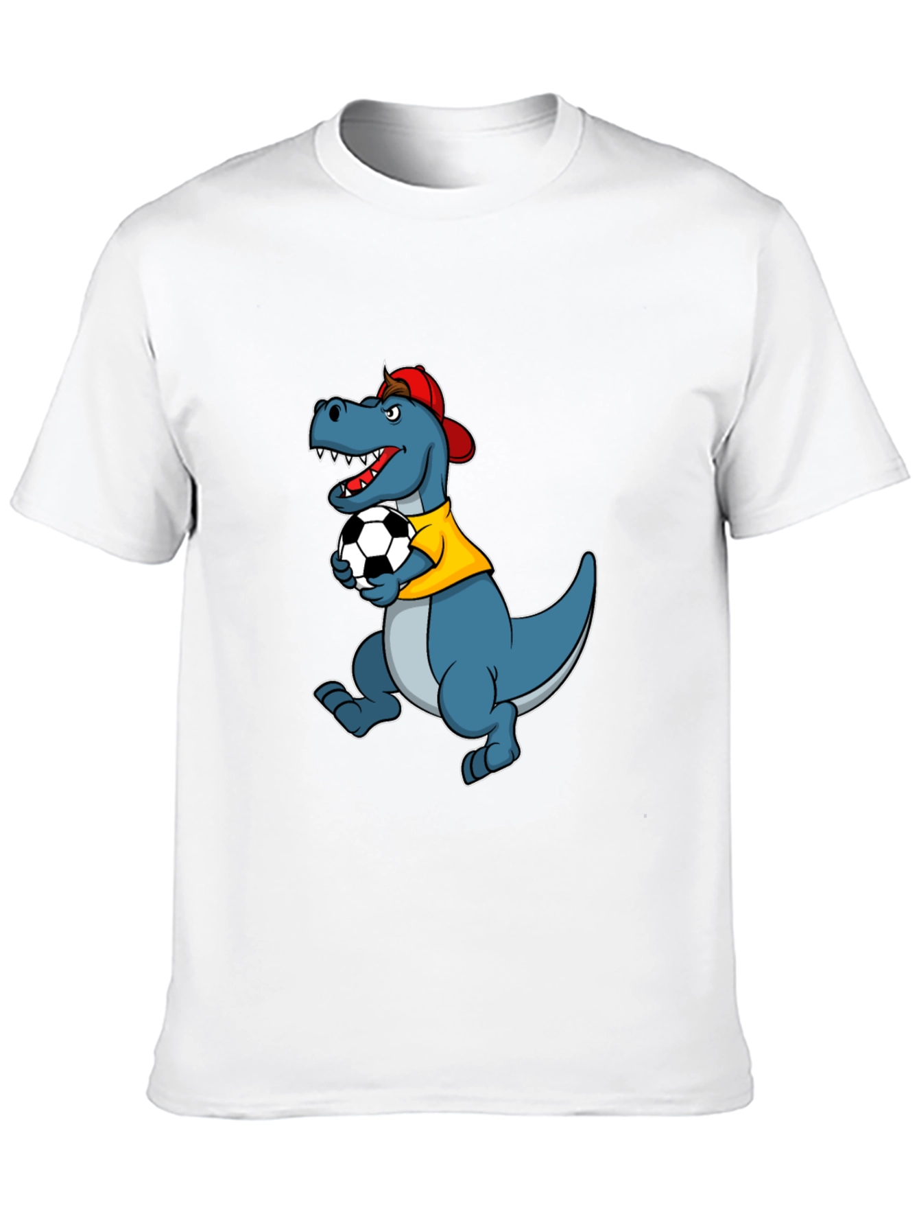 Dino Soccer T-Shirt - Black Cotton Tee