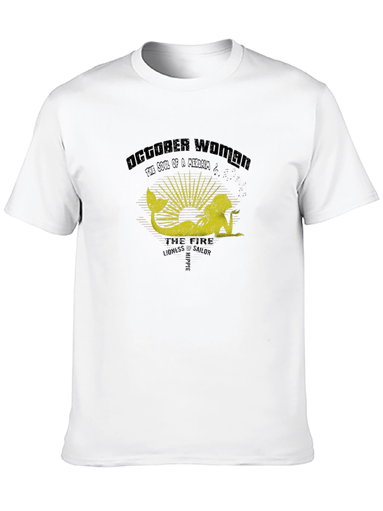 October Woman Mermaid Graphic T-Shirt