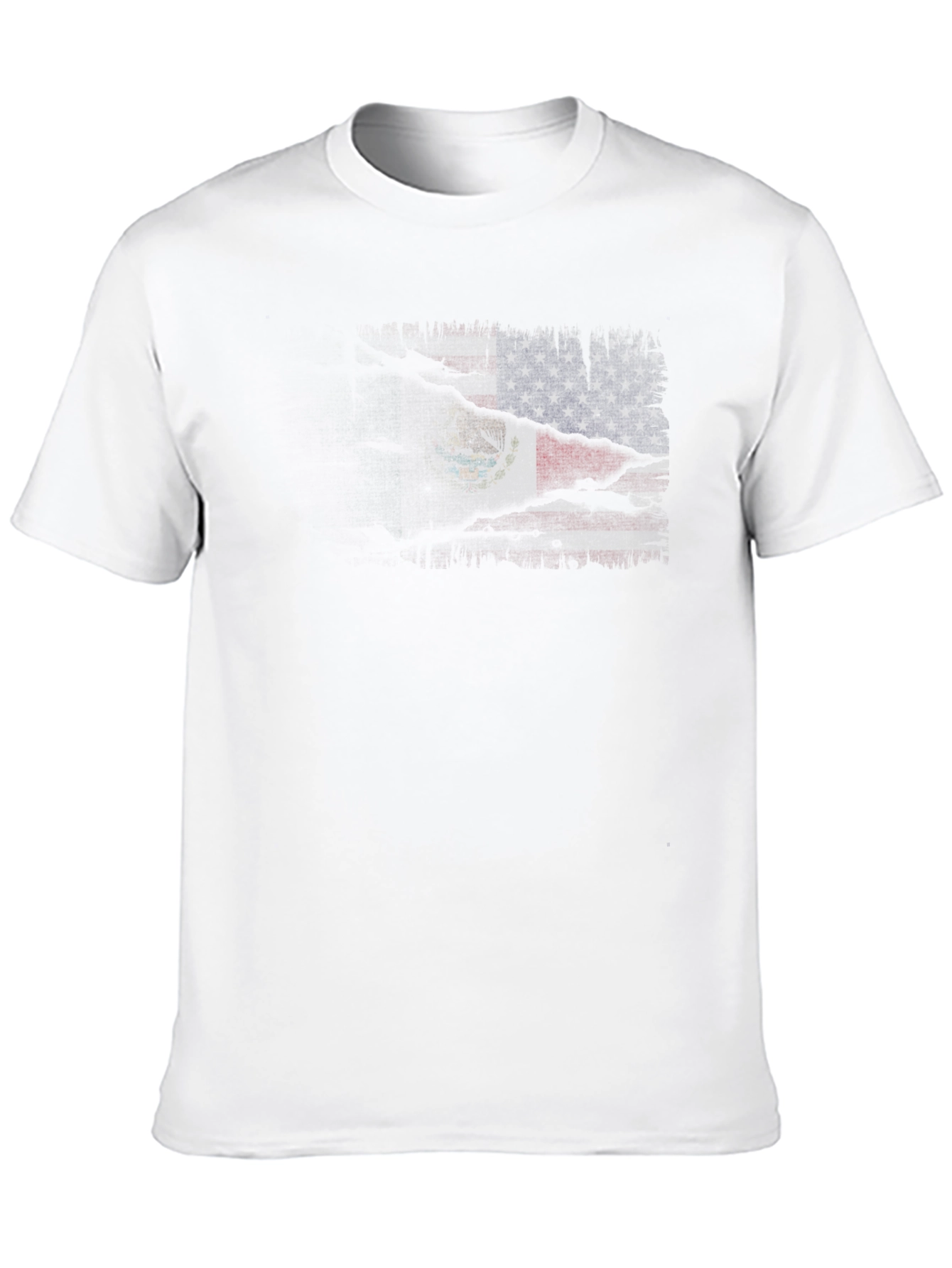 USA Mexico Flag Graphic Print T-Shirt