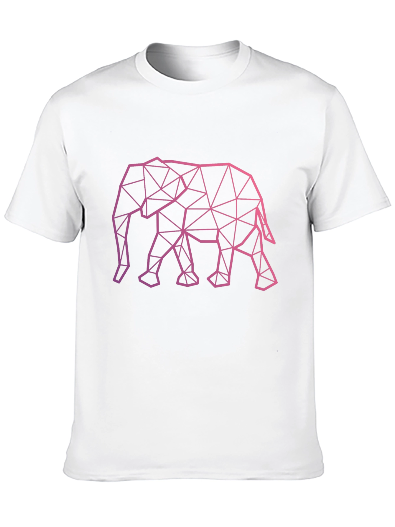 Geometric Elephant Graphic Tee - Stylish Black T-Shirt