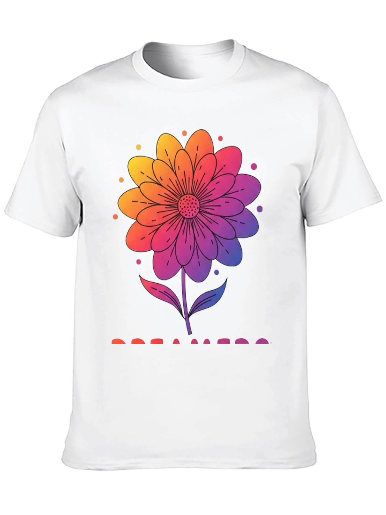 Rainbow Flower Graphic T-Shirt